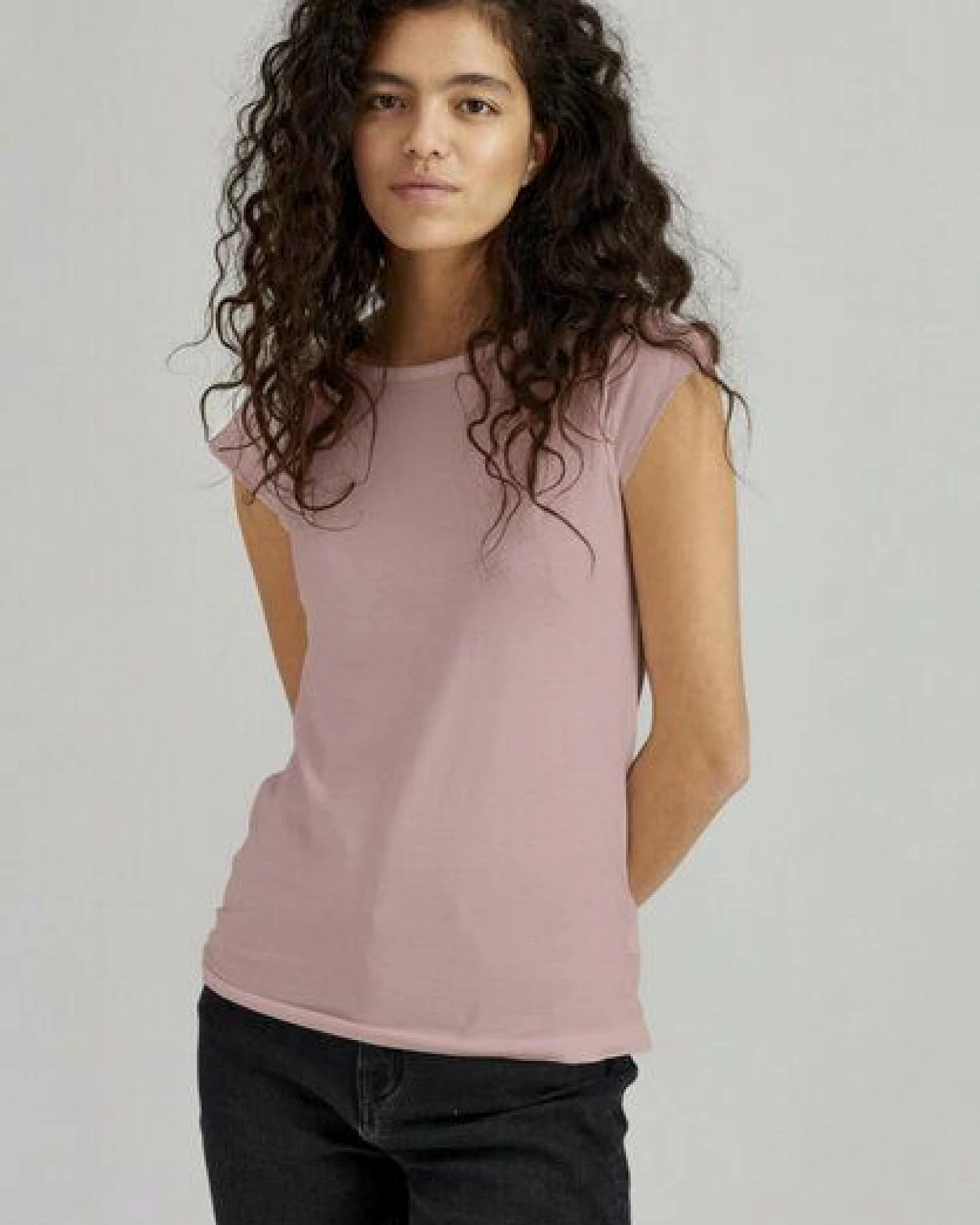 ThokkThokk Damen Cap Sleeve T-Shirt TT01 unifarben aus Bio-Baumwolle – Ansicht 4