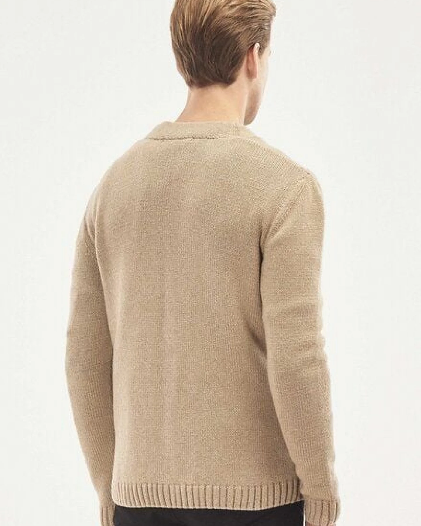 ORGANICATION Cardigan aus Bio-Merinowolle und Bio-Baumwolle mit Knopfleiste – Ansicht 4