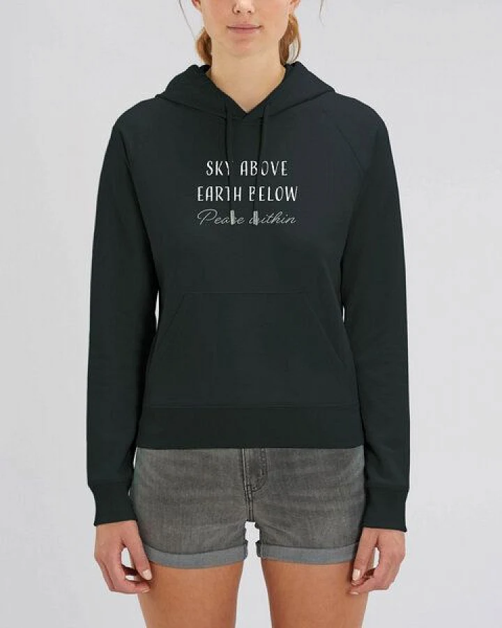 Human Family Bio Damen Sweatshirt mit Kapuze "Trekker - Peace within"