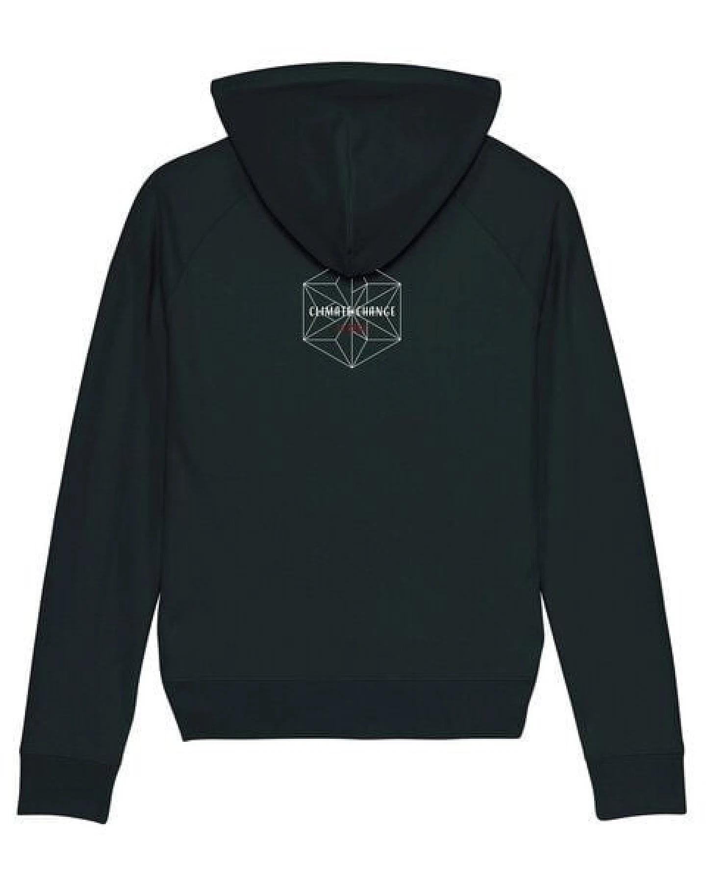 Human Family Bio Damen Hoodie "Trekker - Climate Change is Real" in Schwarz – Ansicht 4