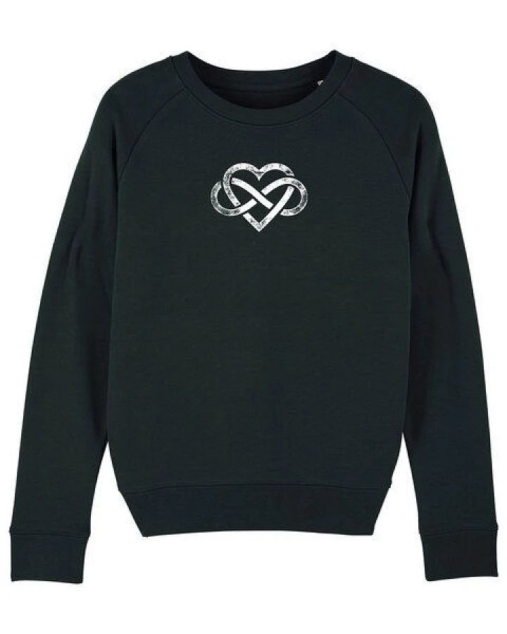 Human Family Bio Damen Rundhals Sweatshirt "Feel - Endless Love" - in 7 Farben