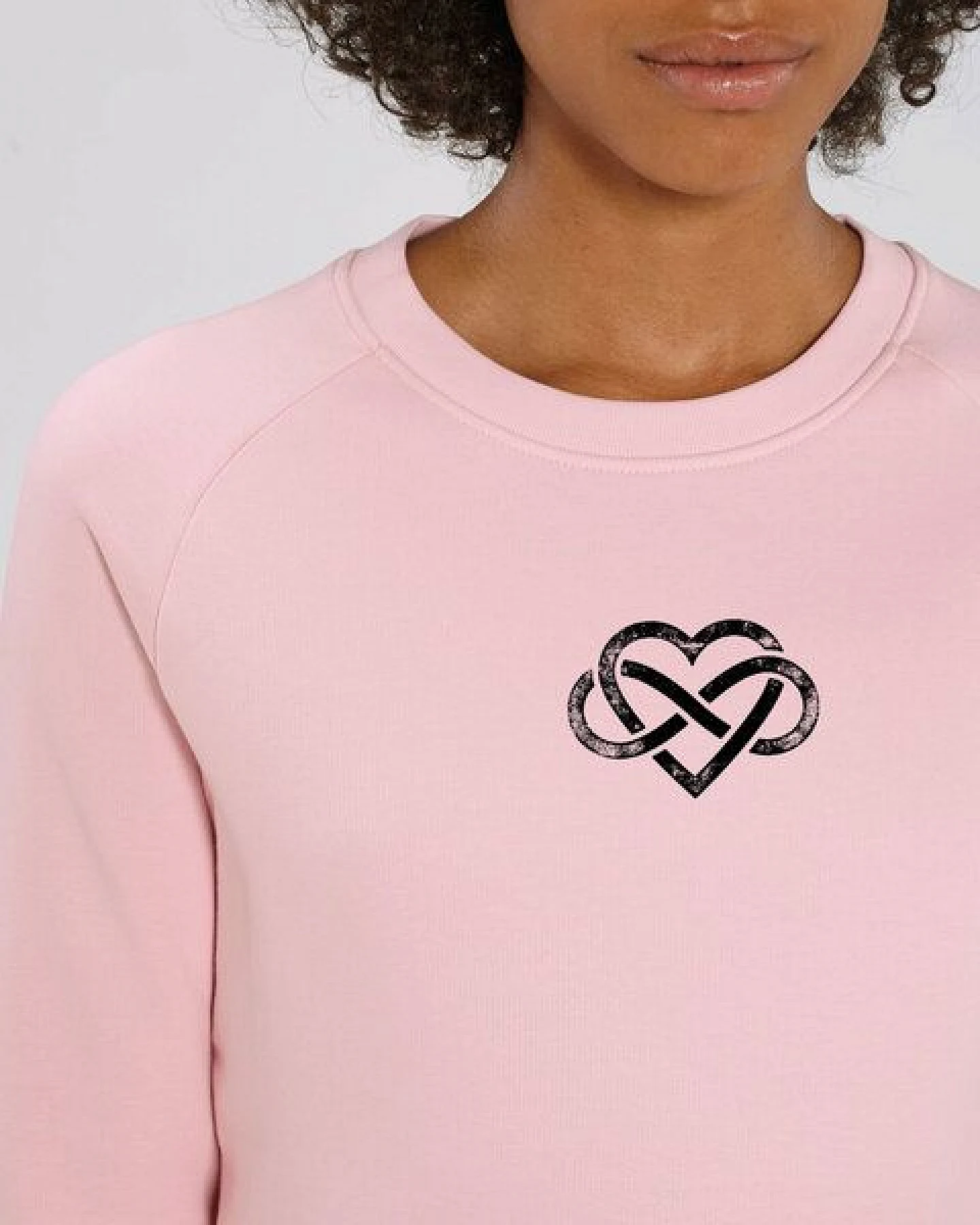 Human Family Bio Damen Rundhals Sweatshirt "Feel - Endless Love" - in 7 Farben – Ansicht 3