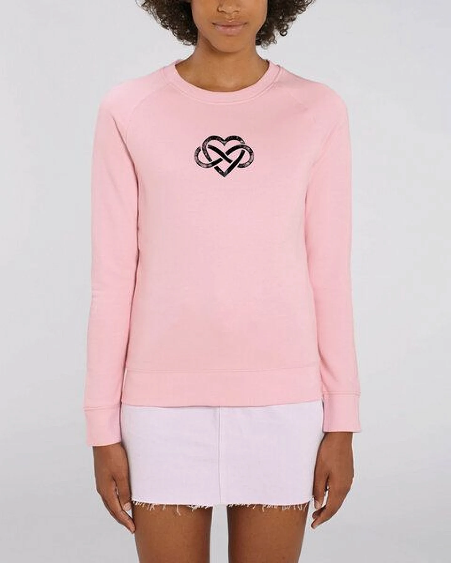 Human Family Bio Damen Rundhals Sweatshirt "Feel - Endless Love" - in 7 Farben – Ansicht 4