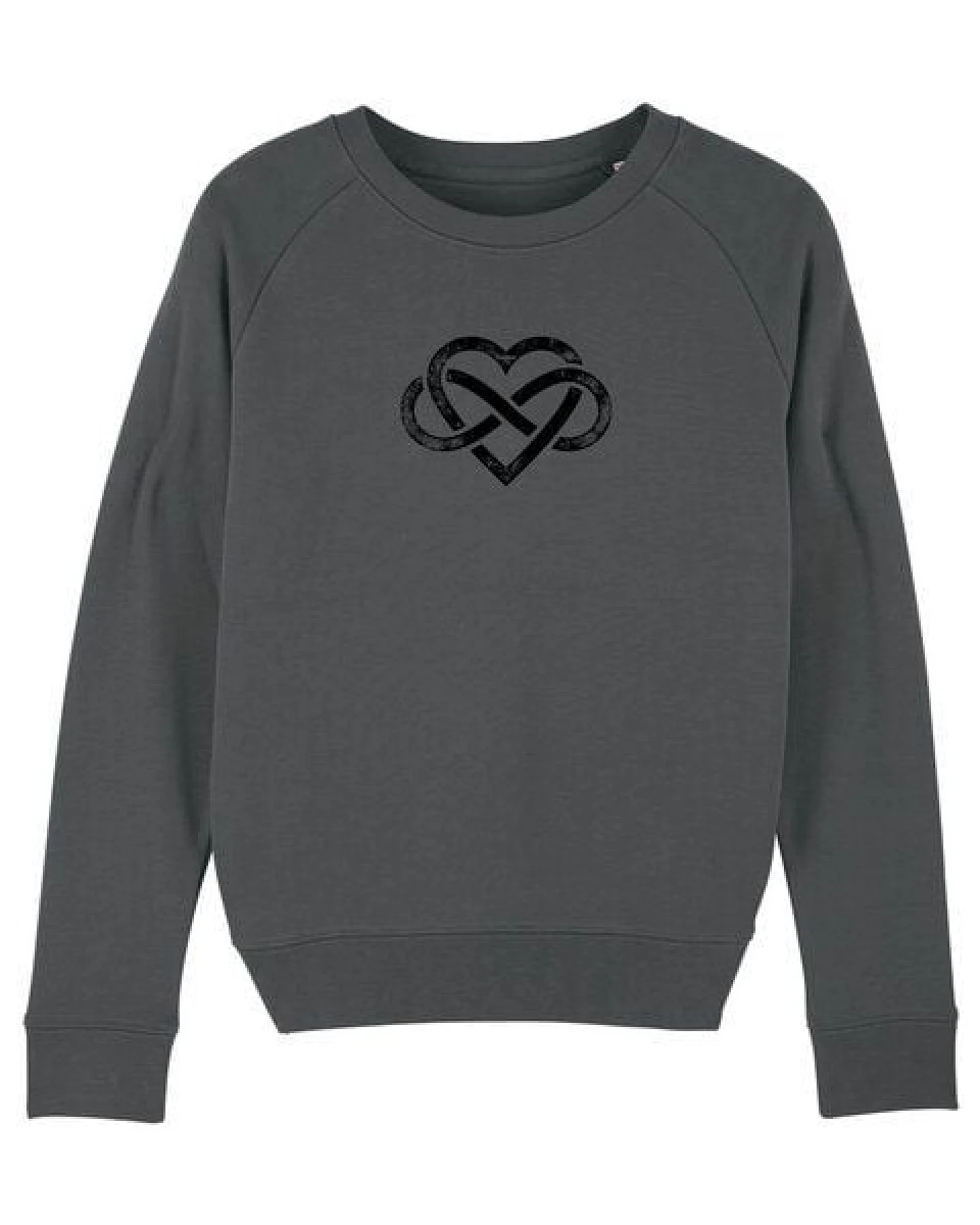 Human Family Bio Damen Rundhals Sweatshirt "Feel - Endless Love" - in 7 Farben mit 85 % Bio-Baumwolle – Ansicht 3