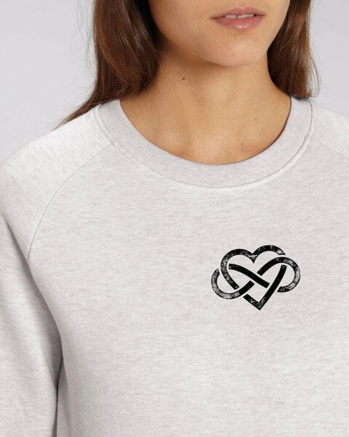 Human Family Bio Damen Rundhals Sweatshirt "Feel - Endless Love" - in 7 Farben – Ansicht 2