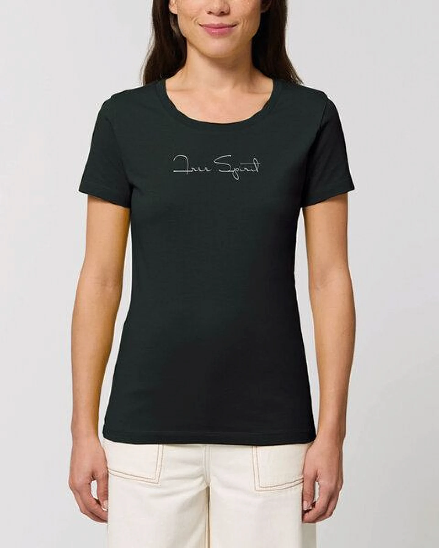 Human Family Bio Damen Rundhals T-Shirt "Amare - Free Spirit" – Ansicht 2
