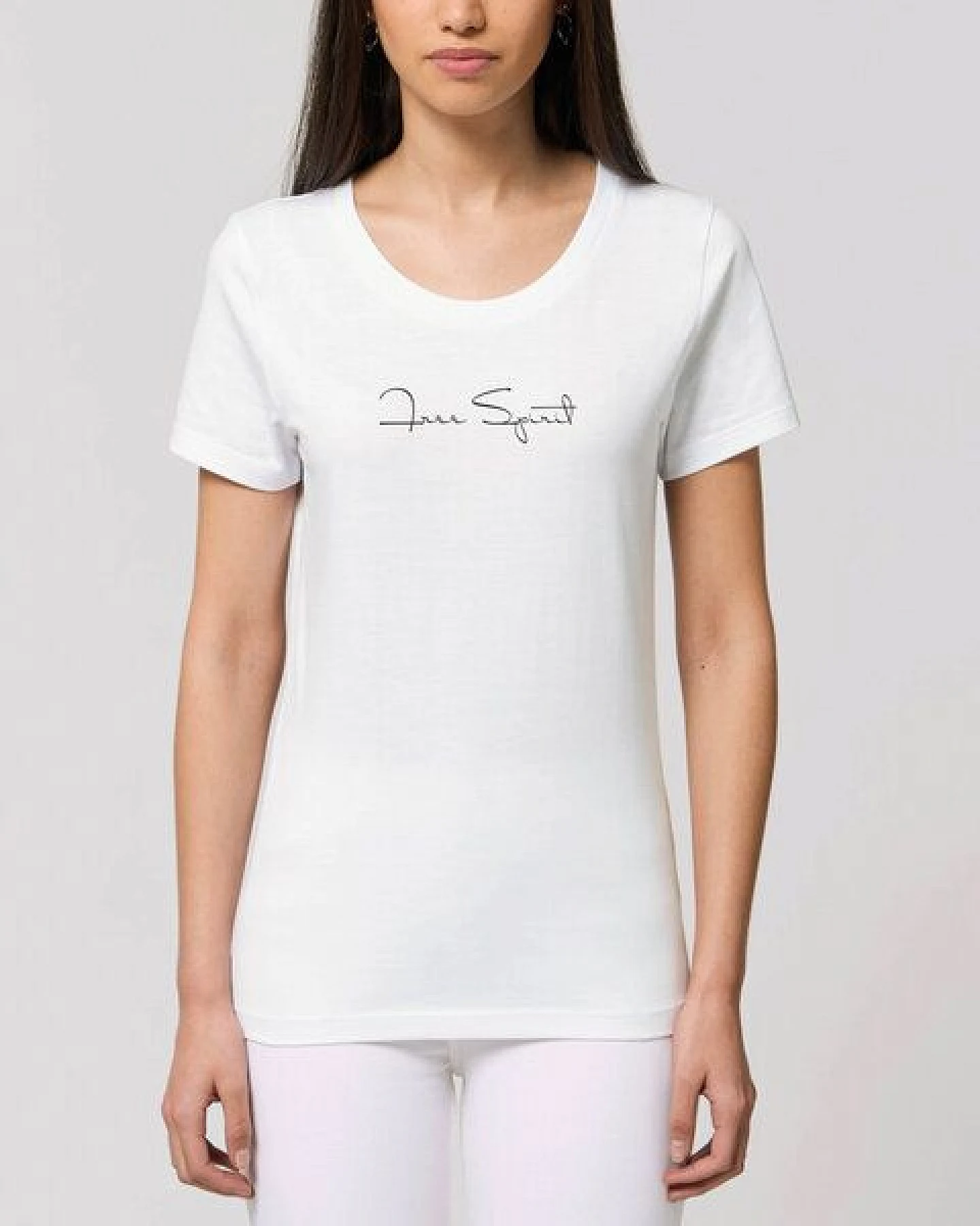 Human Family Bio Damen Rundhals T-Shirt "Amare - Free Spirit" – Ansicht 3