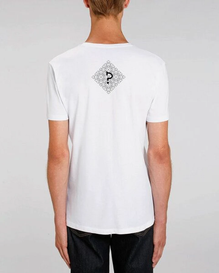 Human Family Bio Herren V-Neck T-Shirt "Geometric Questionmark" in 3 Farben