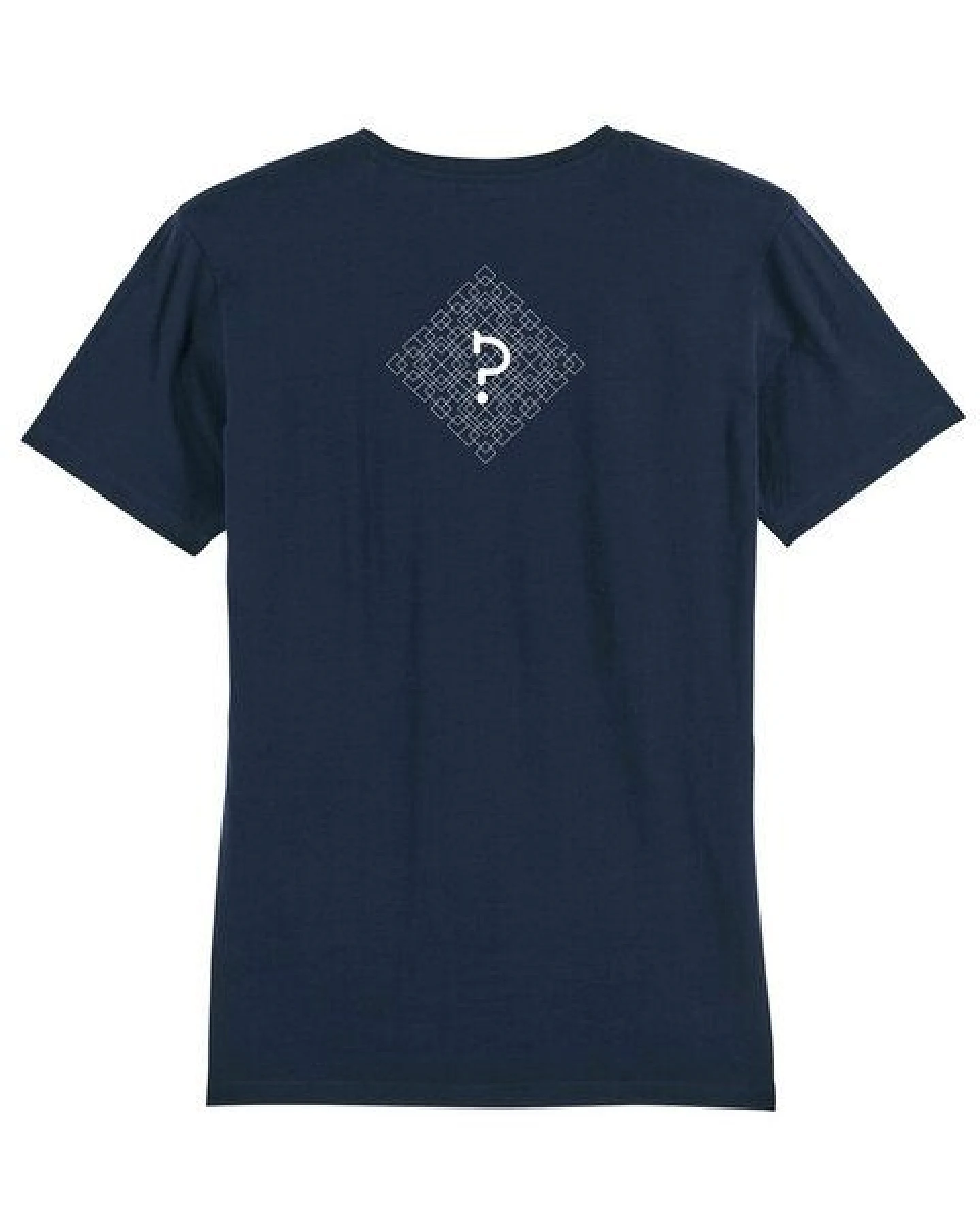 Human Family Bio Herren V-Neck T-Shirt "Geometric Questionmark" in 3 Farben – Ansicht 2