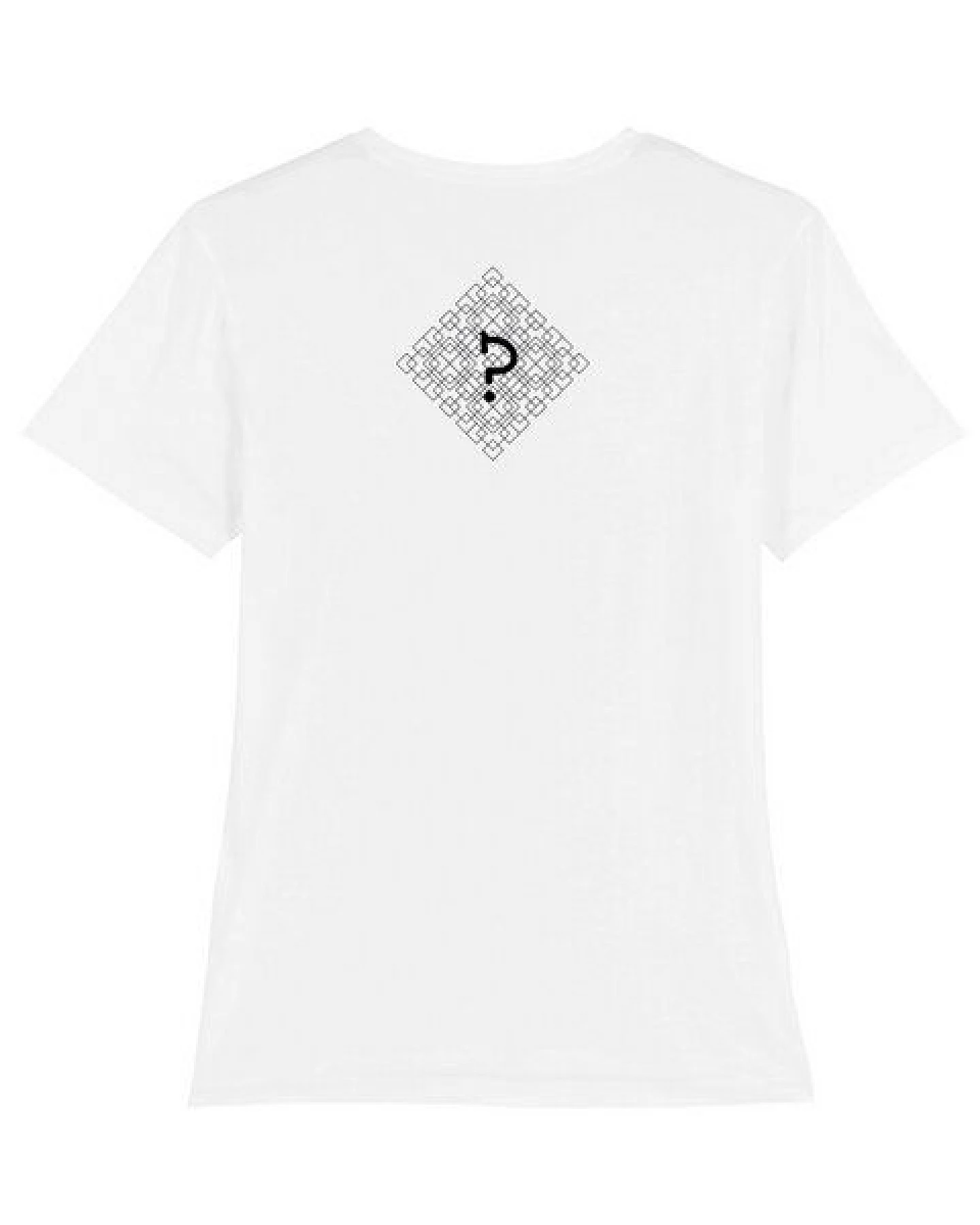 Human Family Bio Herren V-Neck T-Shirt "Geometric Questionmark" in 3 Farben – Ansicht 2