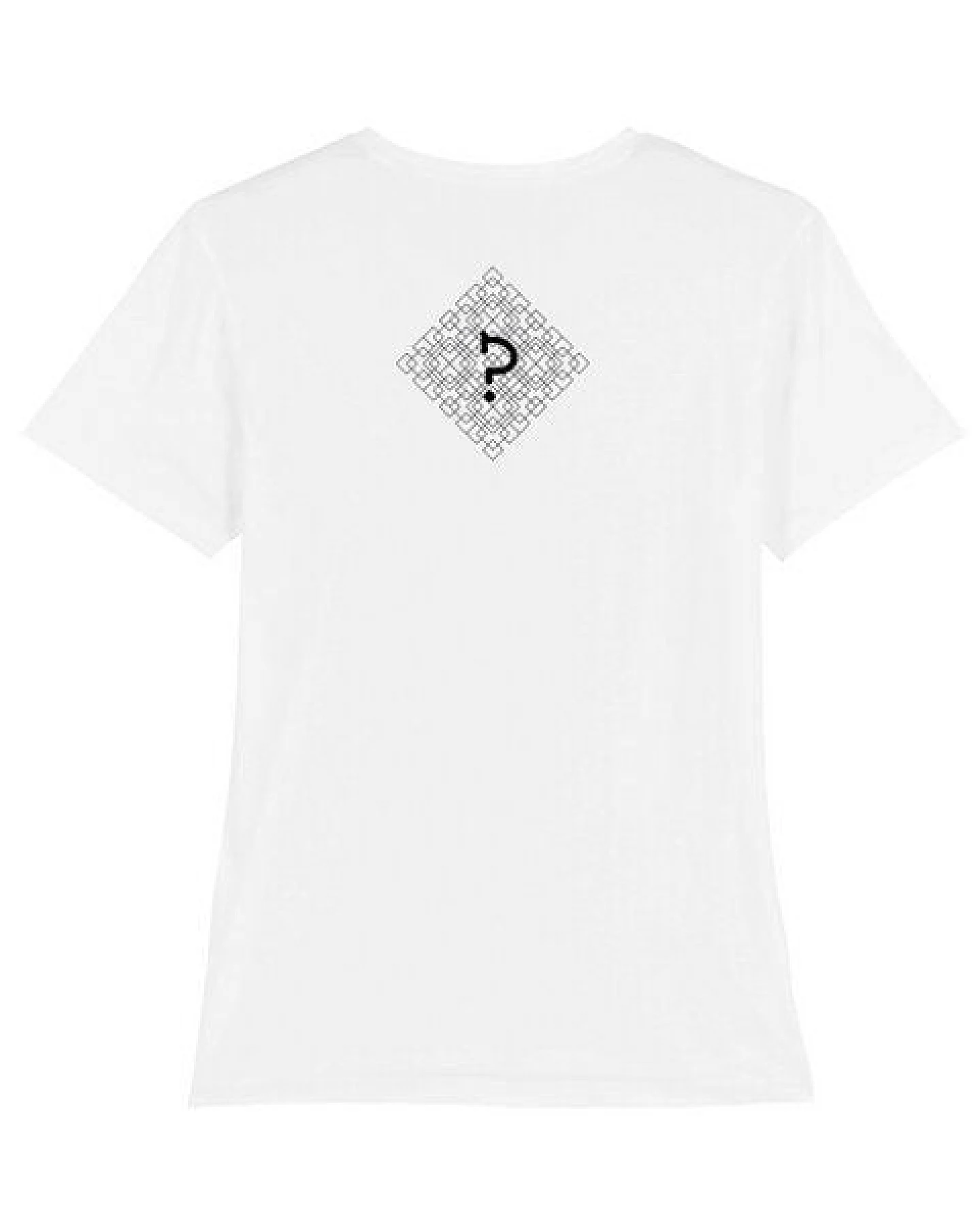 Human Family Bio Herren V-Neck T-Shirt "Geometric Questionmark" in 3 Farben – Ansicht 3