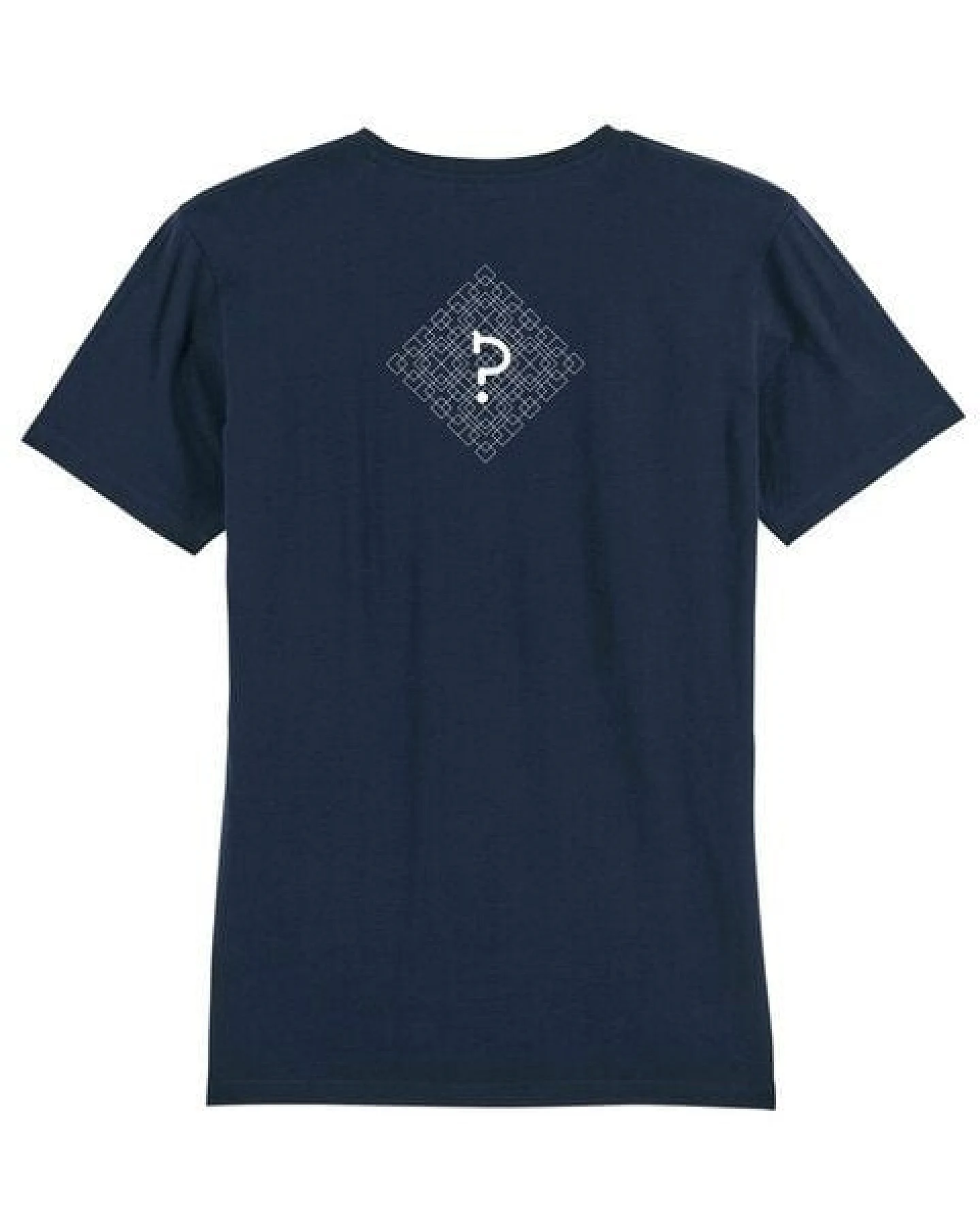 Human Family Bio Herren V-Neck T-Shirt "Geometric Questionmark" in 3 Farben – Ansicht 3