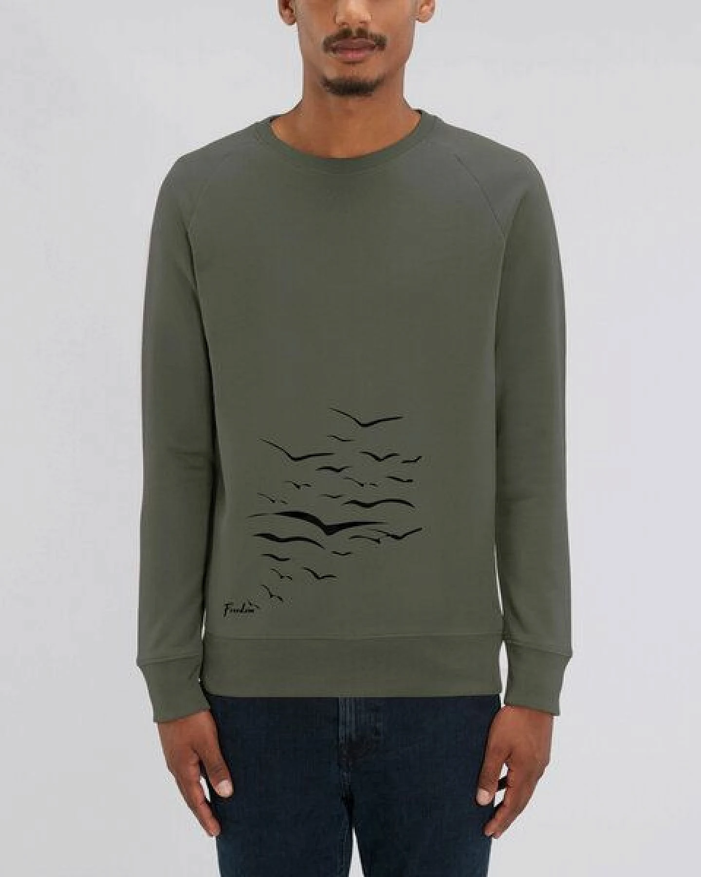 Human Family Bio Herren Sweatshirt "Practice - Free Birds" in 5 Farben aus Bio-Baumwolle – Ansicht 3