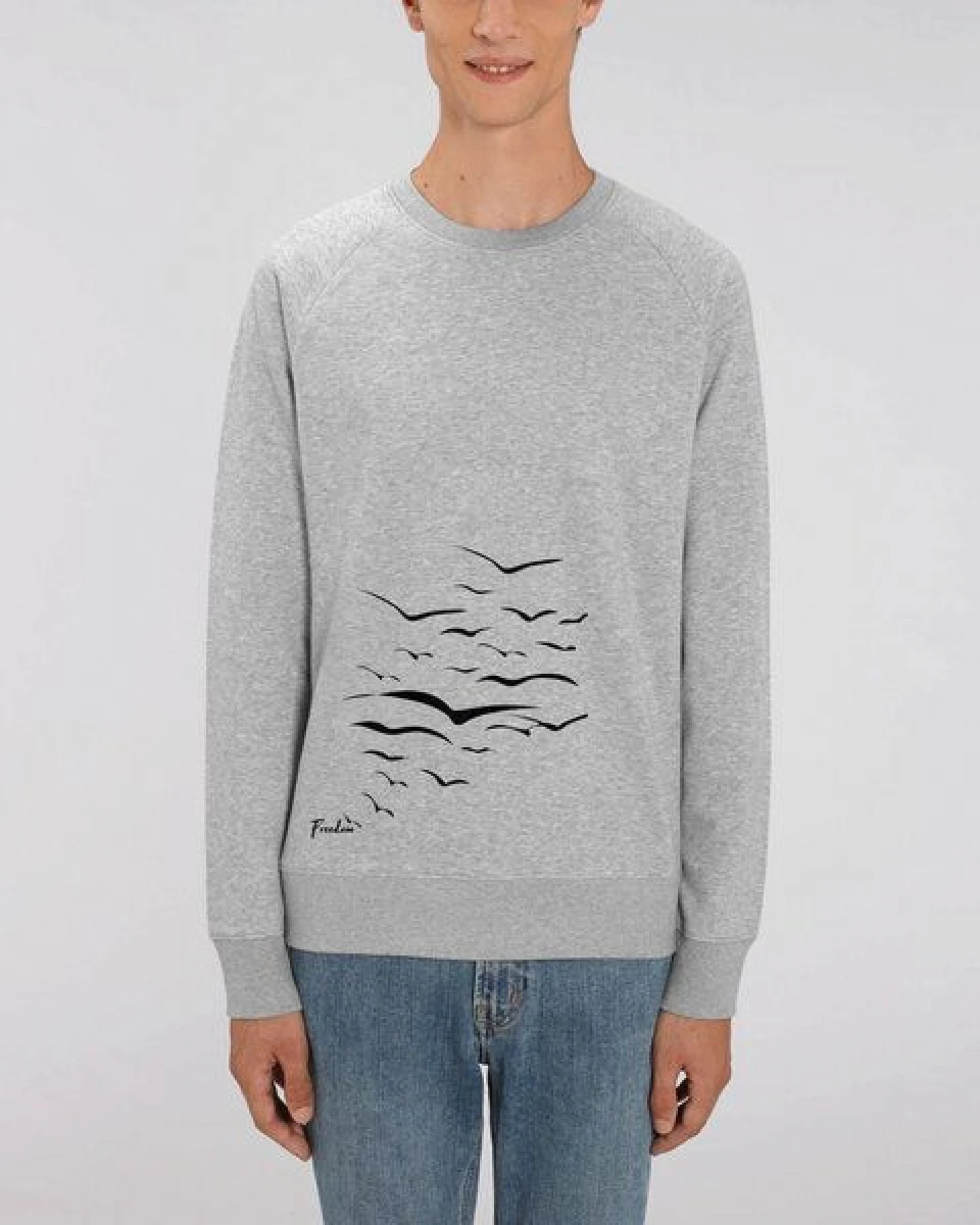 Human Family Bio Herren Sweatshirt "Practice - Free Birds" in 5 Farben – Ansicht 2