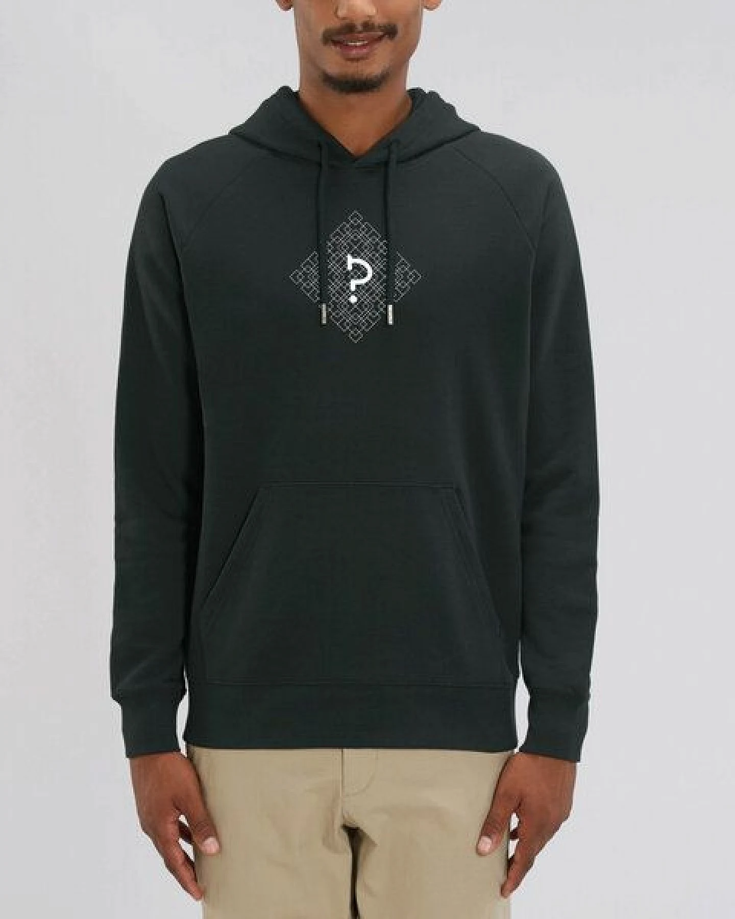 Human Family Bio Herren Hoodie "Reaper - Geometric Questionmark" in 5 Farben – Ansicht 2