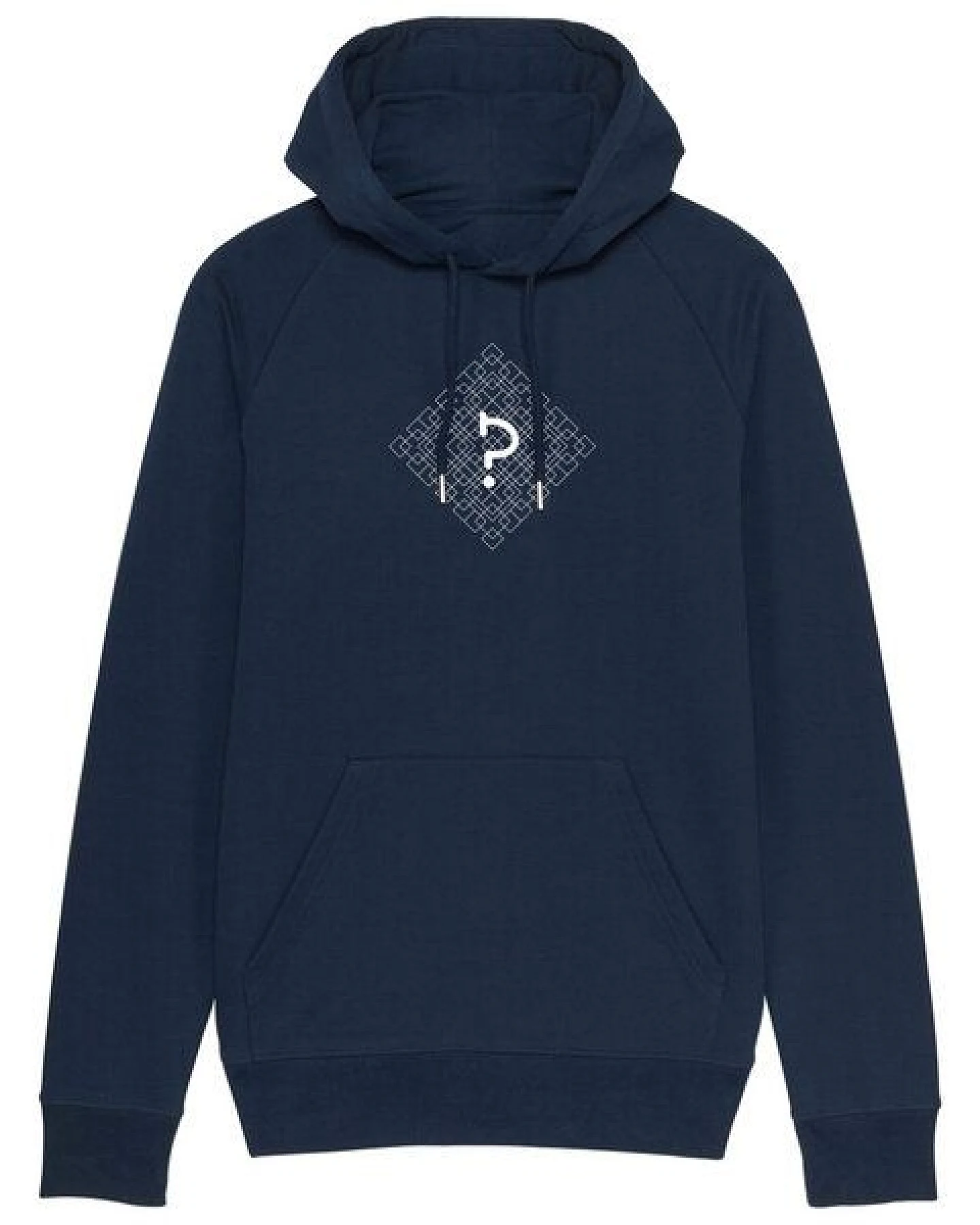Human Family Bio Herren Hoodie "Reaper - Geometric Questionmark" in 5 Farben – Ansicht 2