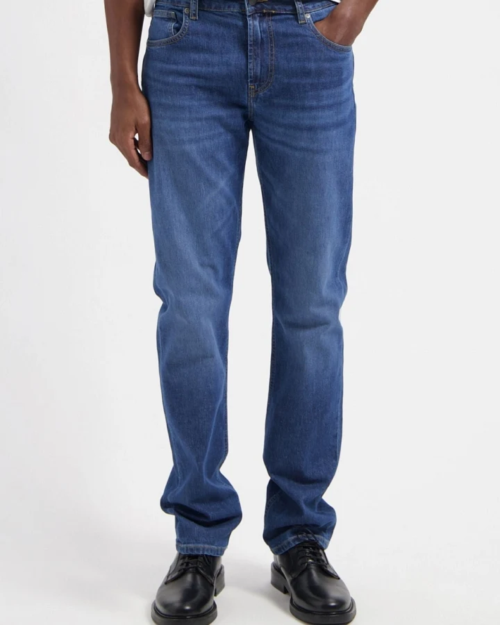 MUD Jeans Herren vegan Jeans Mid Straight Bryce Authentic Indigo