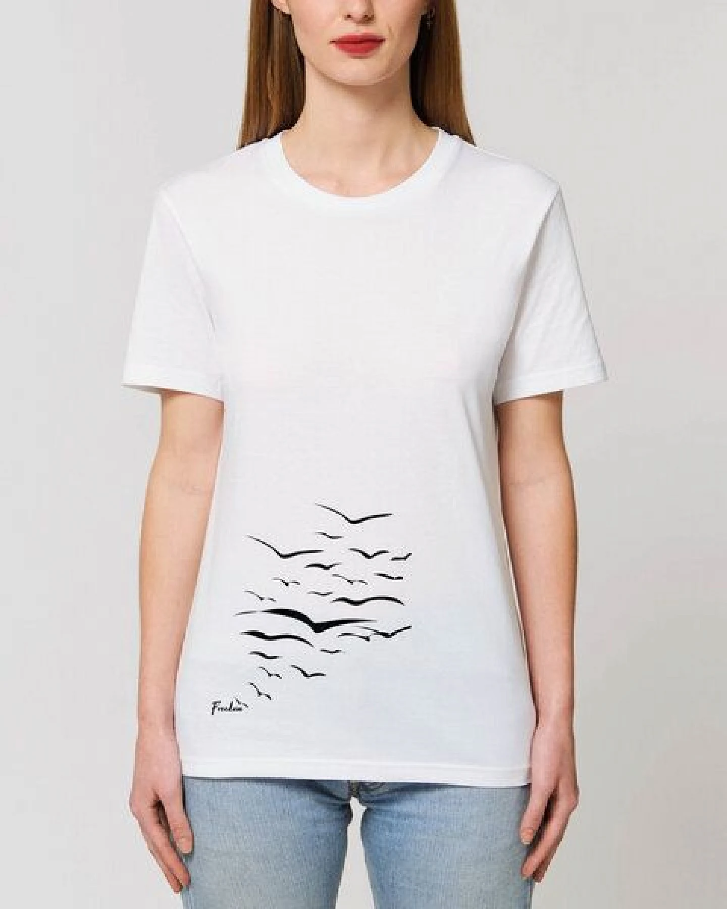 Human Family Bio Unisex T-Shirt "Create - Free Birds" in verschiedenen Farben – Ansicht 3