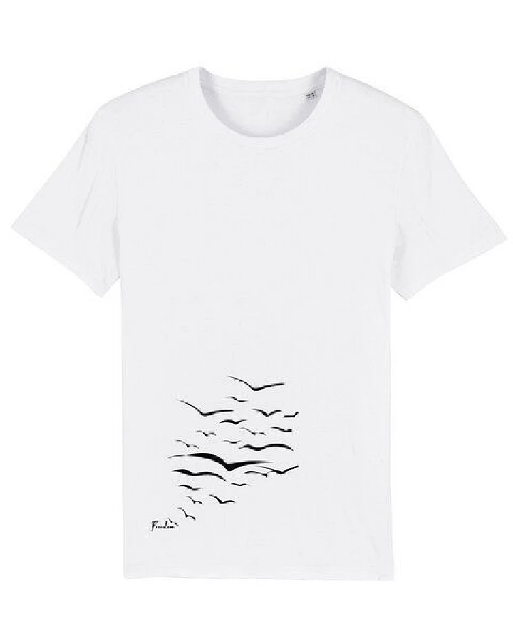 Human Family Bio Unisex T-Shirt "Create - Free Birds" in verschiedenen Farben