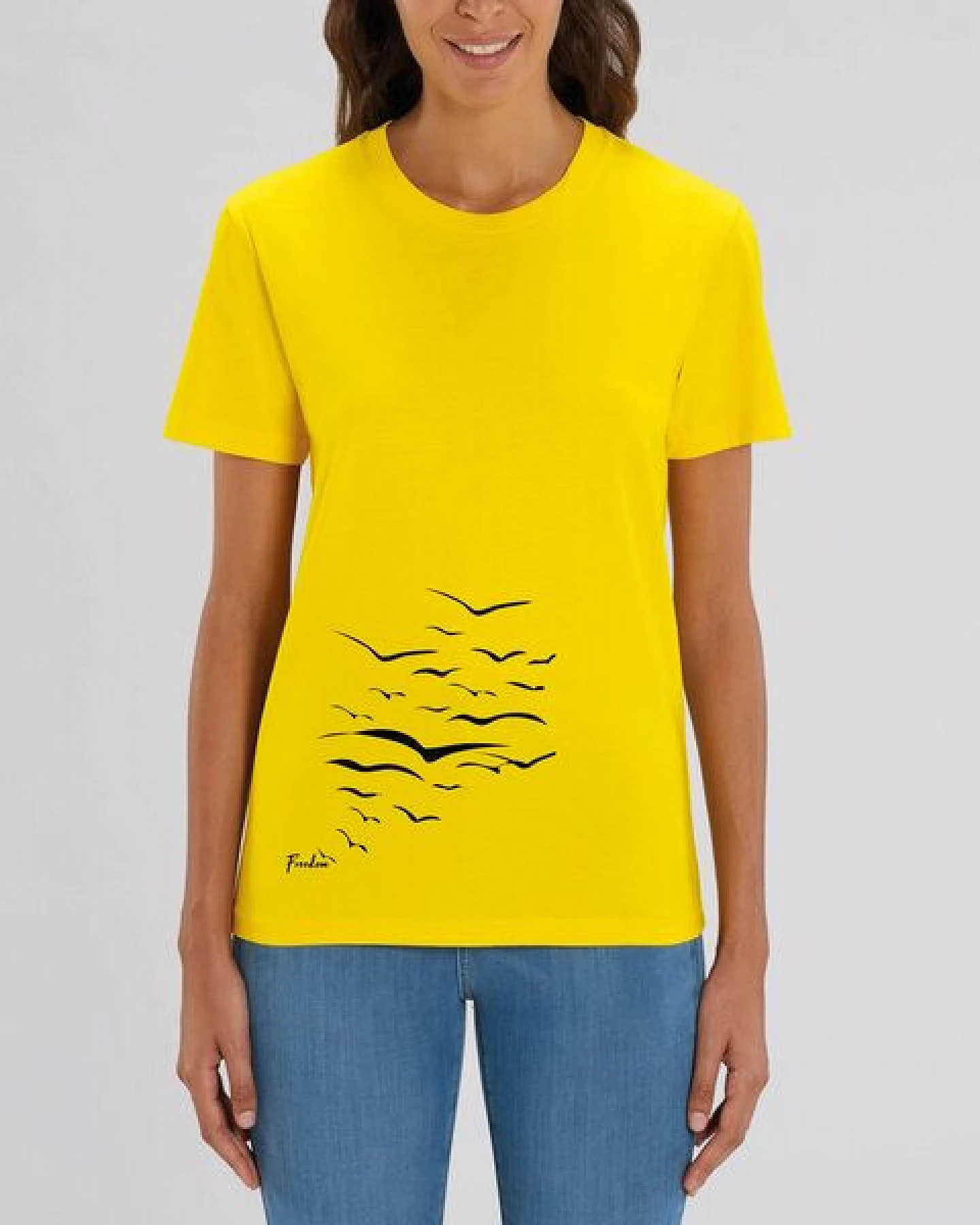 Human Family Bio Unisex T-Shirt "Create - Free Birds" in verschiedenen Farben – Ansicht 4