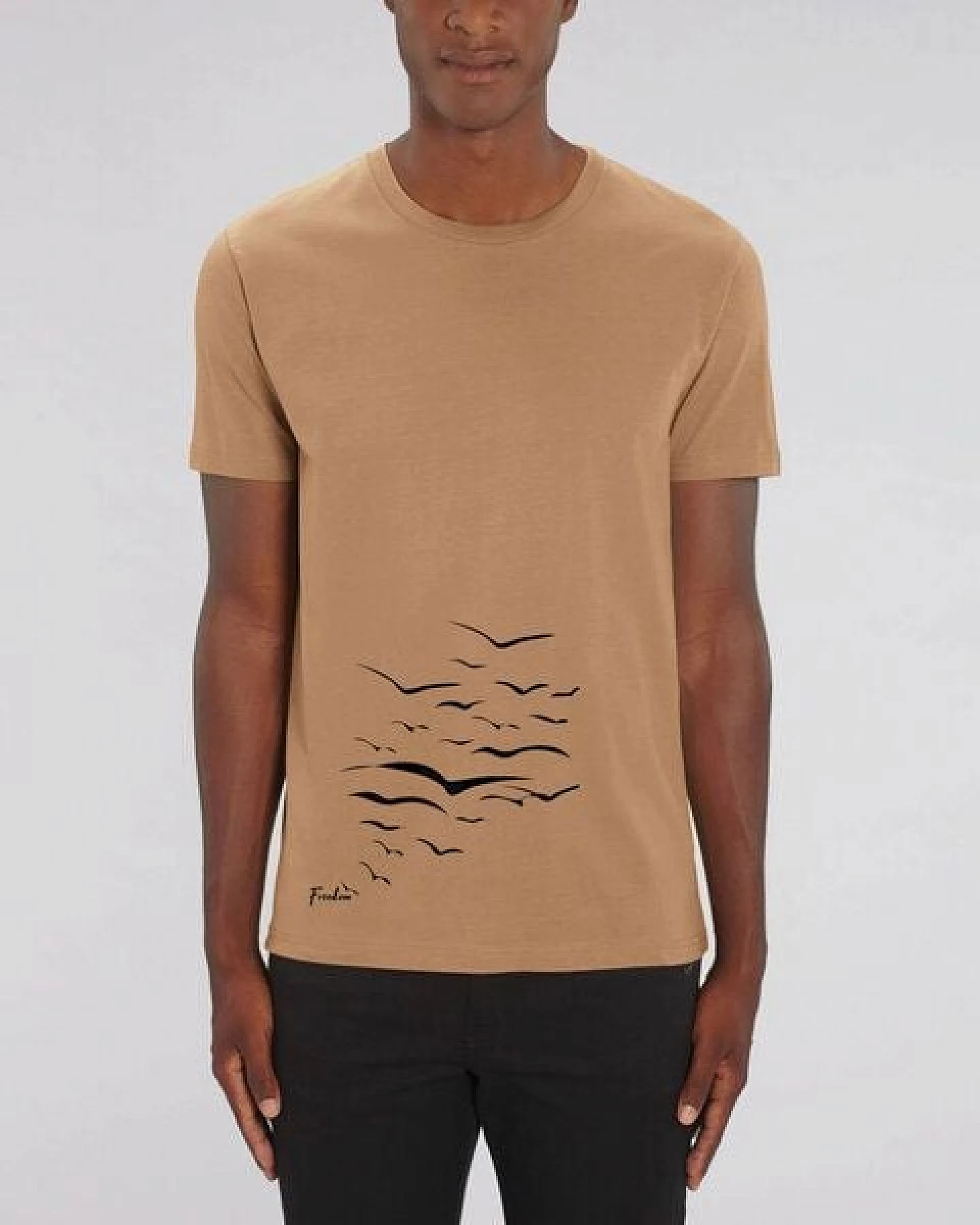 Human Family Bio Unisex T-Shirt "Create - Free Birds" in verschiedenen Farben – Ansicht 4