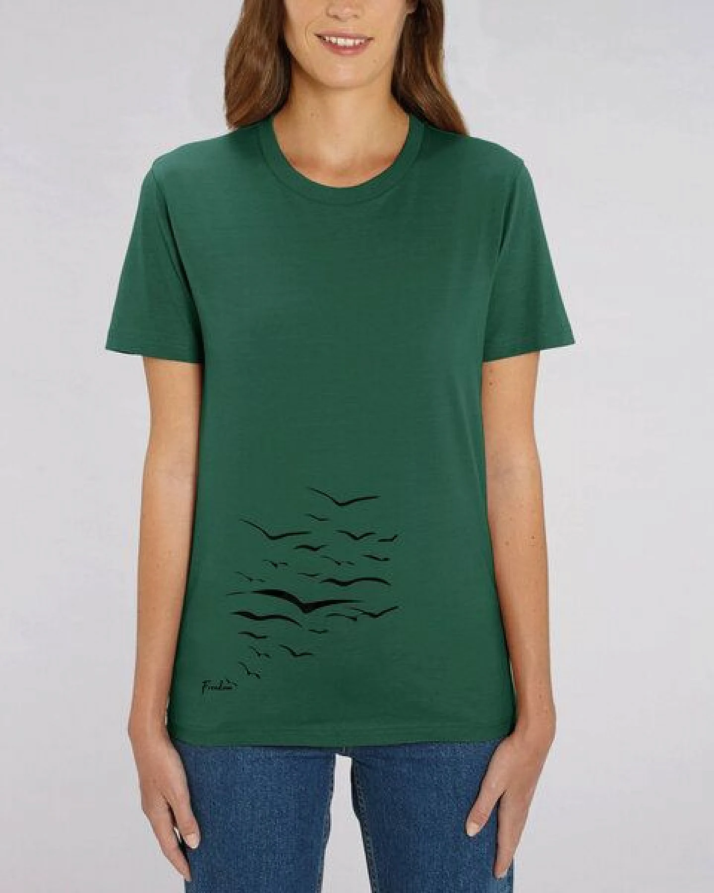 Human Family Bio Unisex T-Shirt "Create - Free Birds" in verschiedenen Farben – Ansicht 2