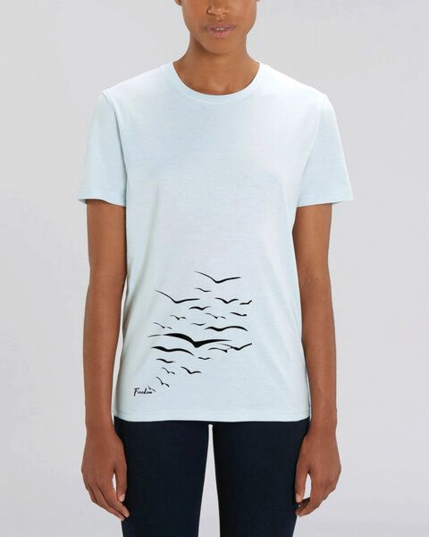 Human Family Bio Unisex T-Shirt "Create - Free Birds" in verschiedenen Farben – Ansicht 3