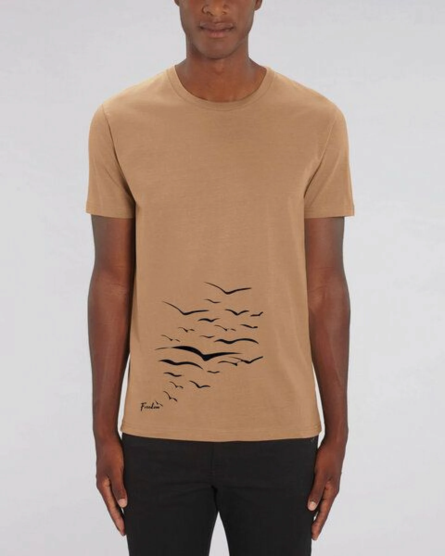 Human Family Bio Unisex T-Shirt "Create - Free Birds" in verschiedenen Farben – Ansicht 3