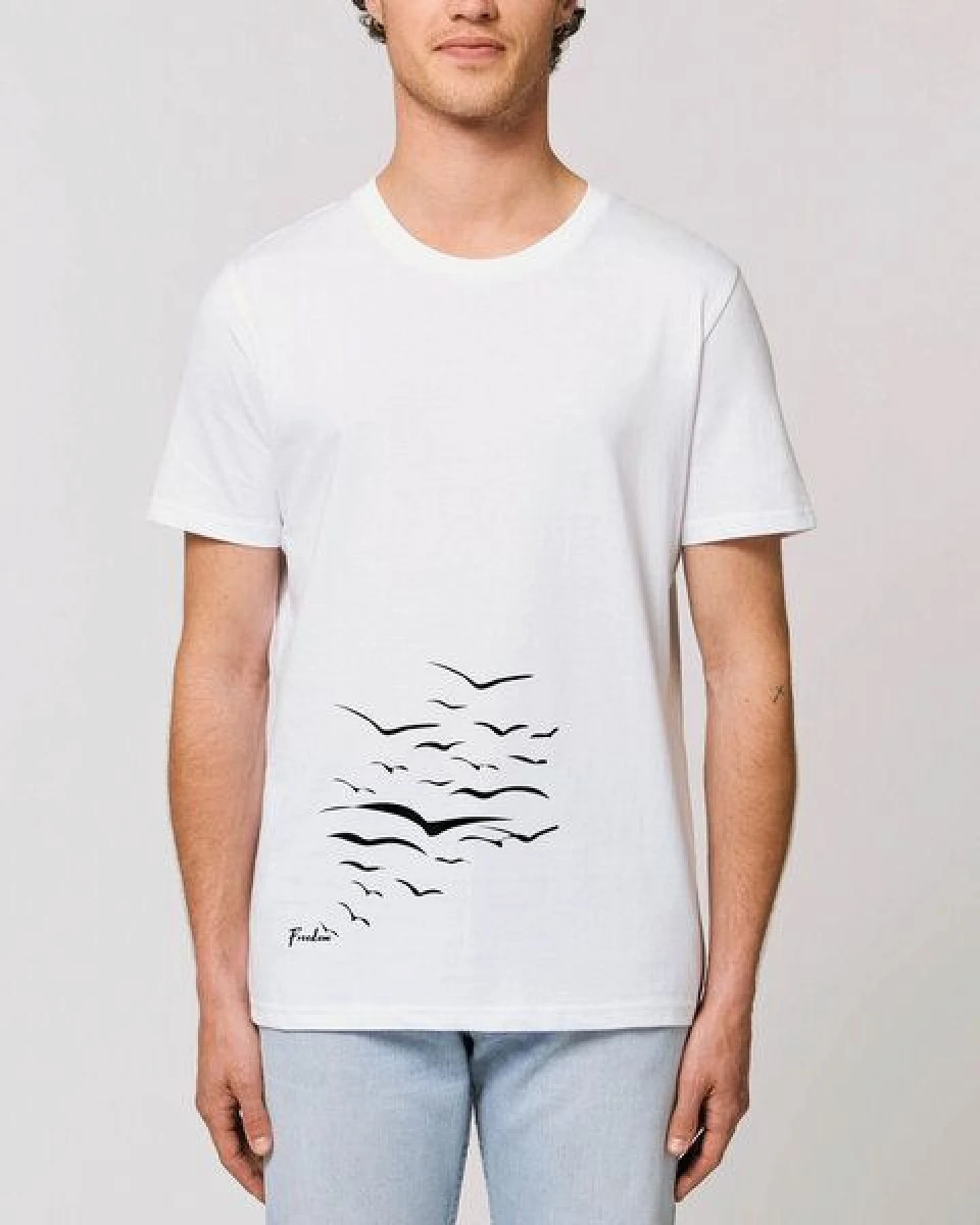Human Family Bio Unisex T-Shirt "Create - Free Birds" in verschiedenen Farben – Ansicht 4