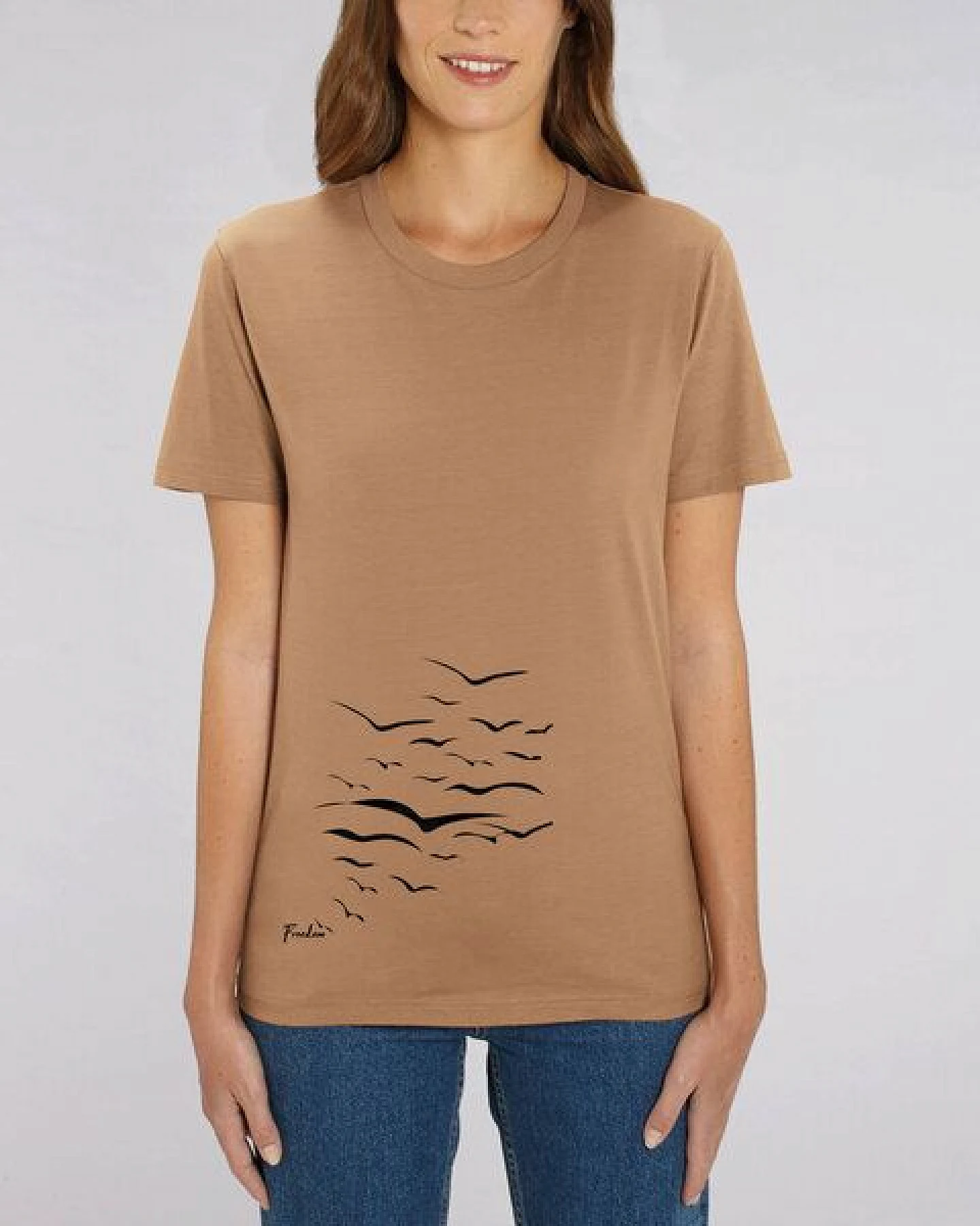 Human Family Bio Unisex T-Shirt "Create - Free Birds" in verschiedenen Farben – Ansicht 4