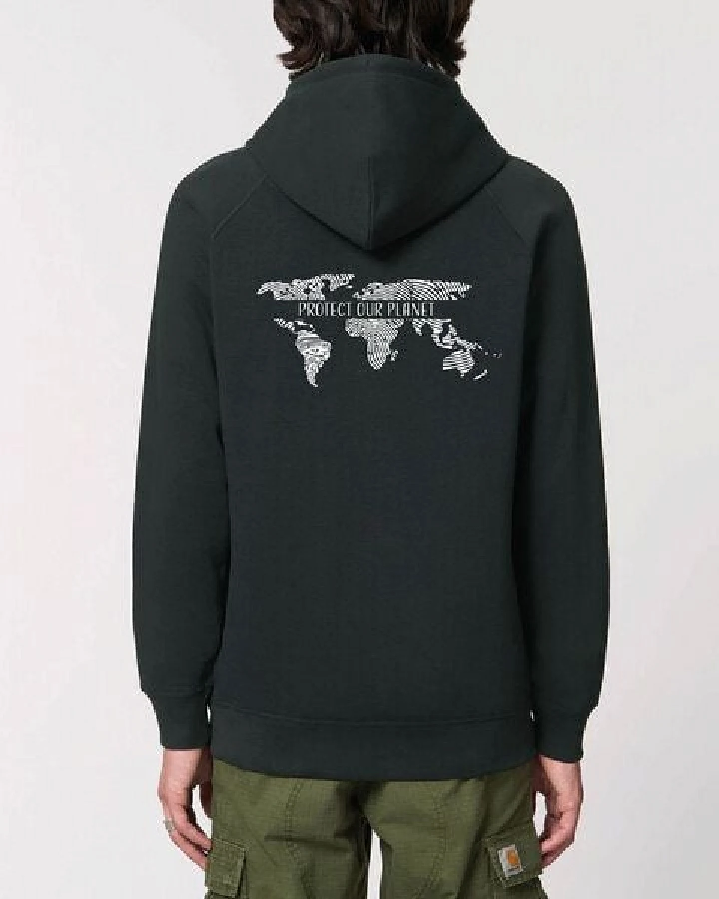 Human Family Bio Unisex Hoodie - "Shelter - Protect our Planet" – Ansicht 4
