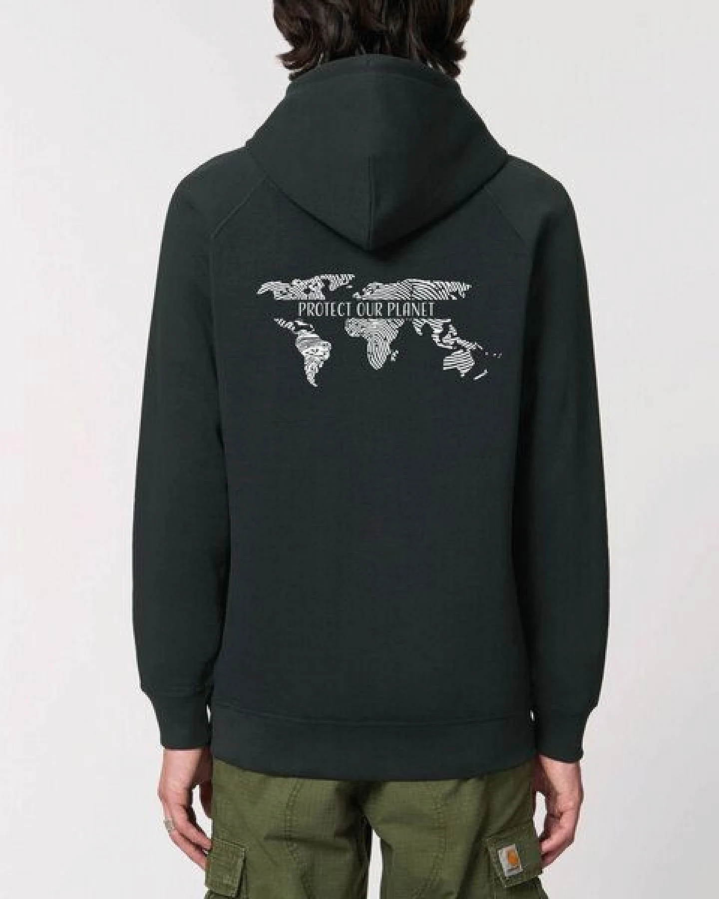 Human Family Bio Unisex Hoodie - "Shelter - Protect our Planet" – Ansicht 4