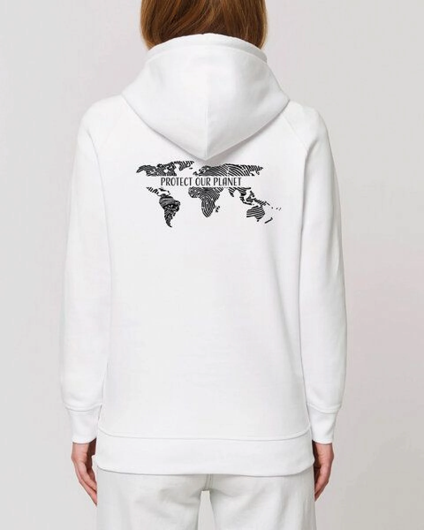 Human Family Bio Unisex Hoodie - "Shelter - Protect our Planet" – Ansicht 2