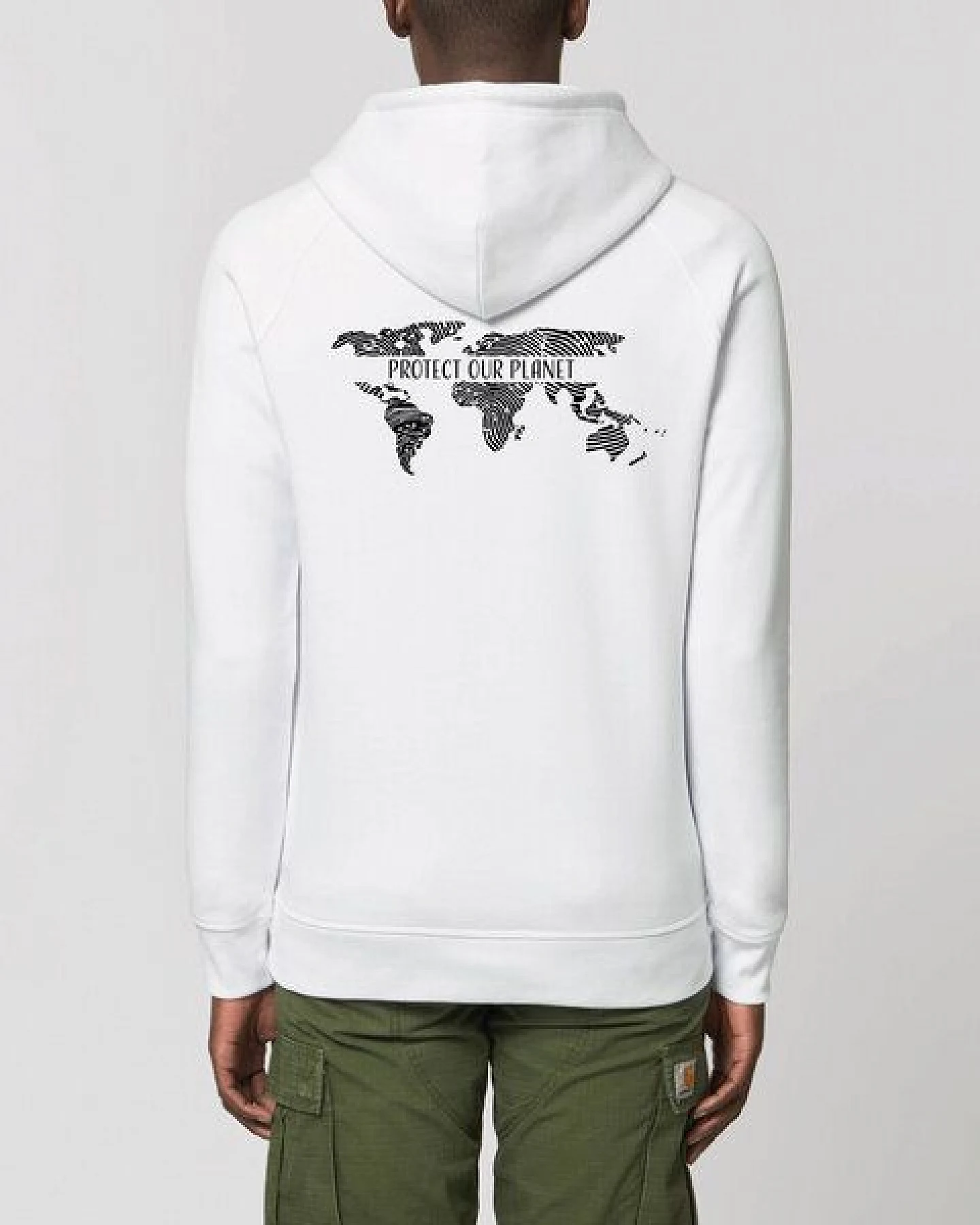 Human Family Bio Unisex Hoodie - "Shelter - Protect our Planet" – Ansicht 4
