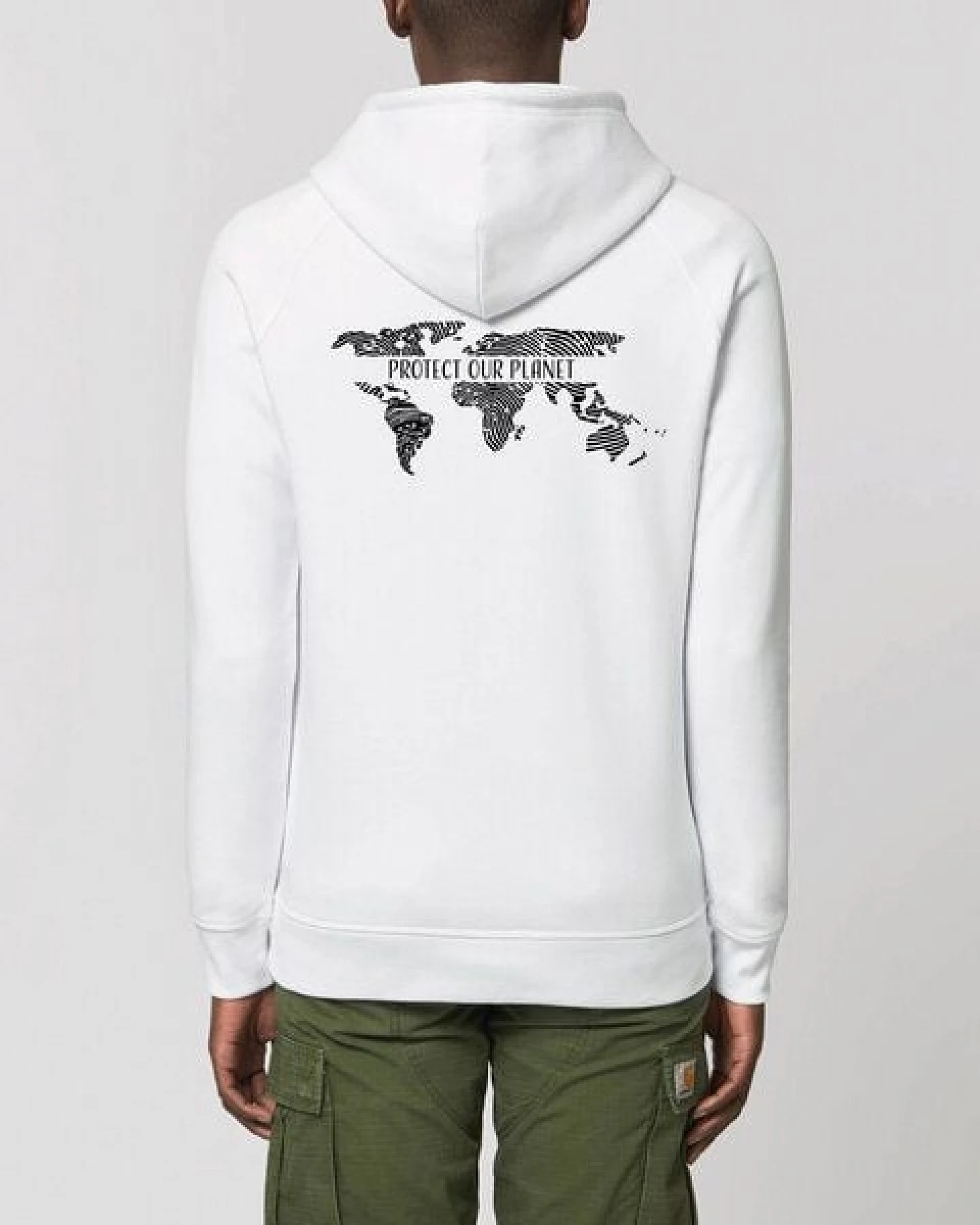 Human Family Bio Unisex Hoodie - "Shelter - Protect our Planet" – Ansicht 4