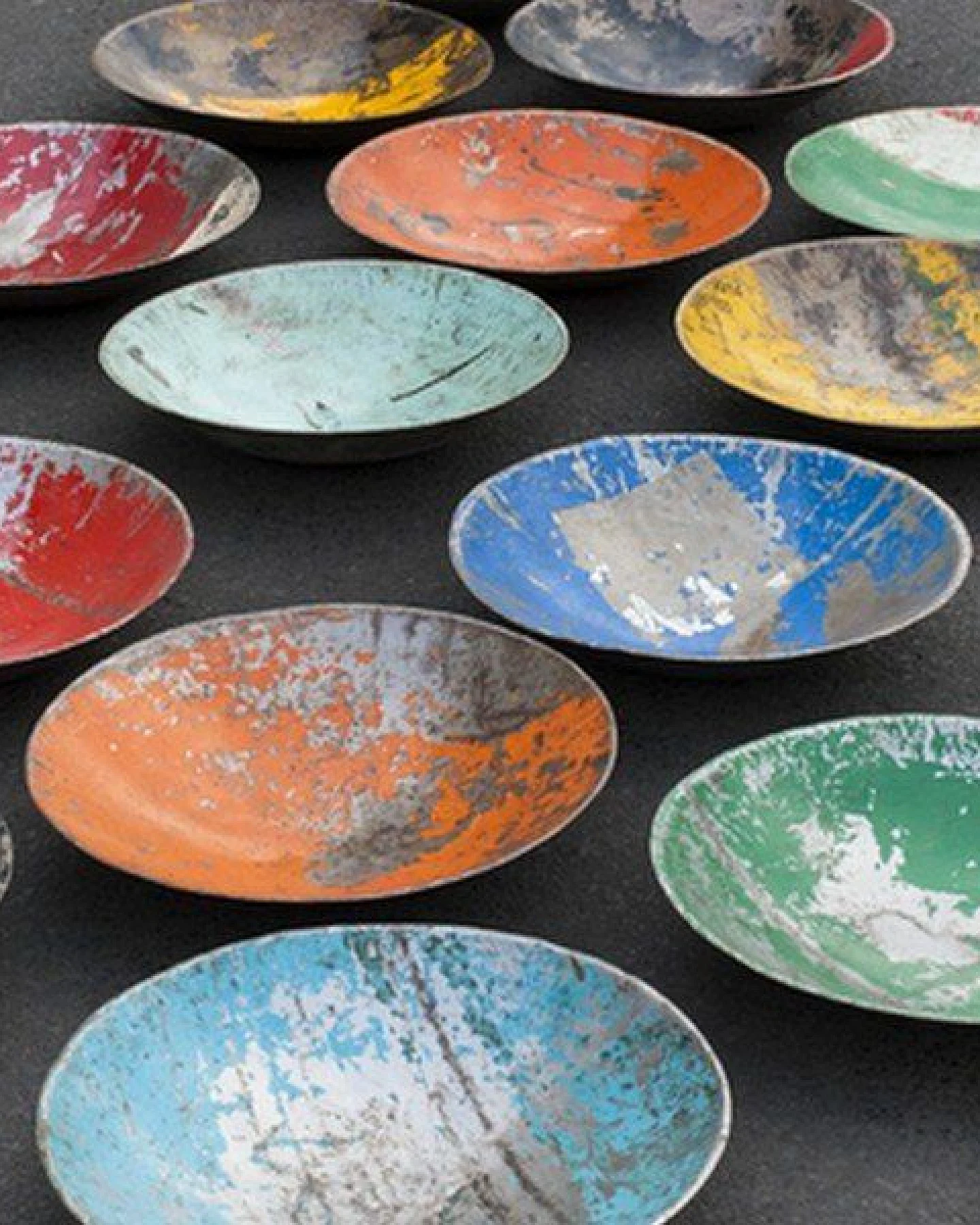 Moogoo Creative Africa Schale aus recycelten Ölfässern ca. 38 cm / Post-Oil Industrial Upcycling – Ansicht 4