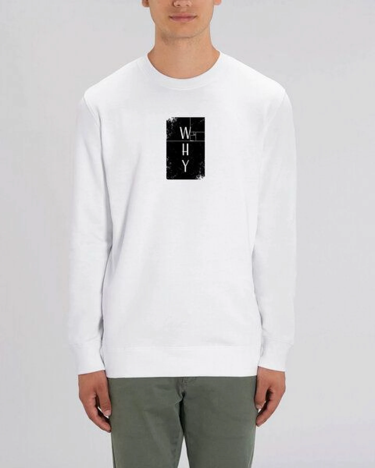 Human Family Bio Unisex Rundhals-Sweatshirt - "Switch - WHY" mit 85 % Bio-Baumwolle – Ansicht 4