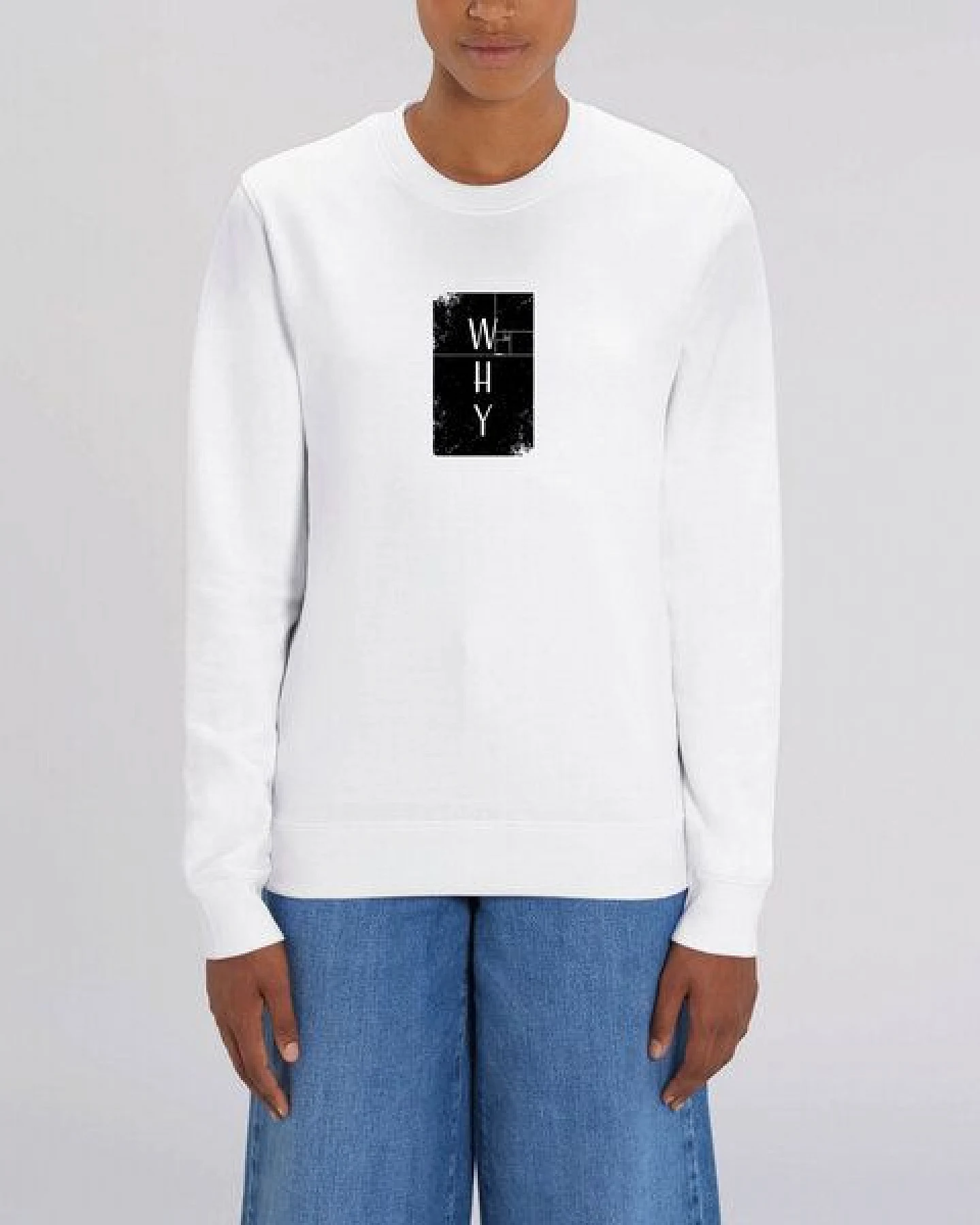Human Family Bio Unisex Rundhals-Sweatshirt - "Switch - WHY" mit 85 % Bio-Baumwolle – Ansicht 2
