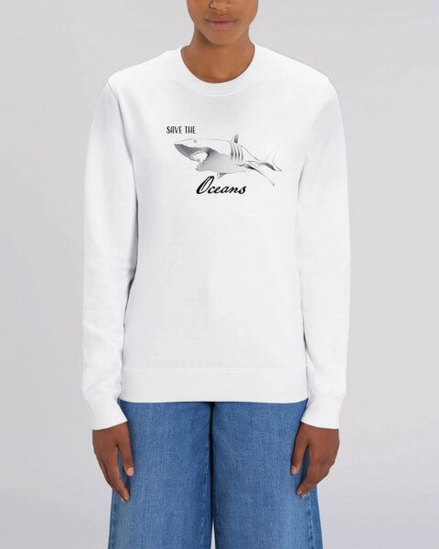 Human Family Bio Unisex Rundhals-Sweatshirt - "Switch - Save Oceans" in 3 Farben – Ansicht 2