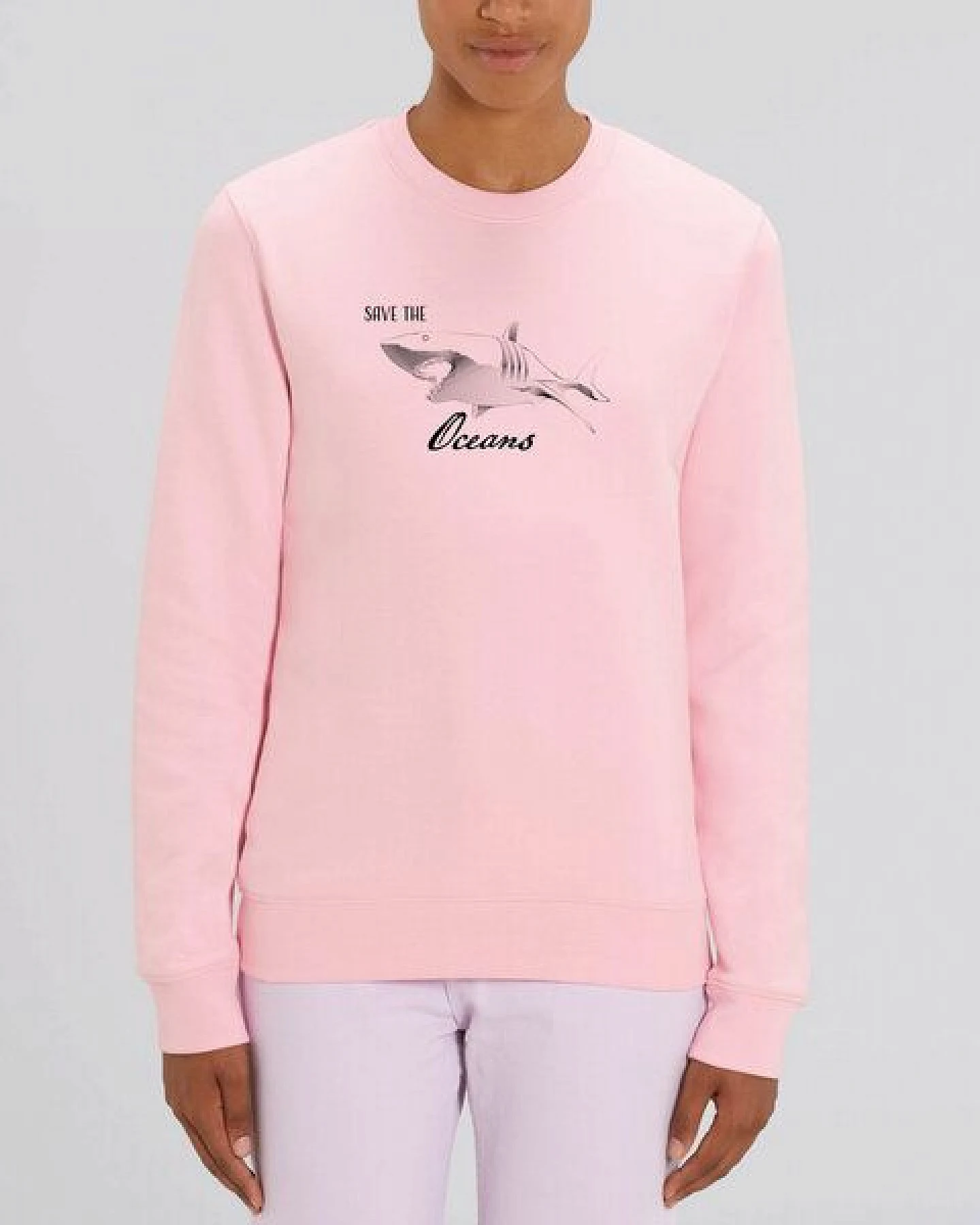 Human Family Bio Unisex Rundhals-Sweatshirt - "Switch - Save Oceans" in 3 Farben – Ansicht 4