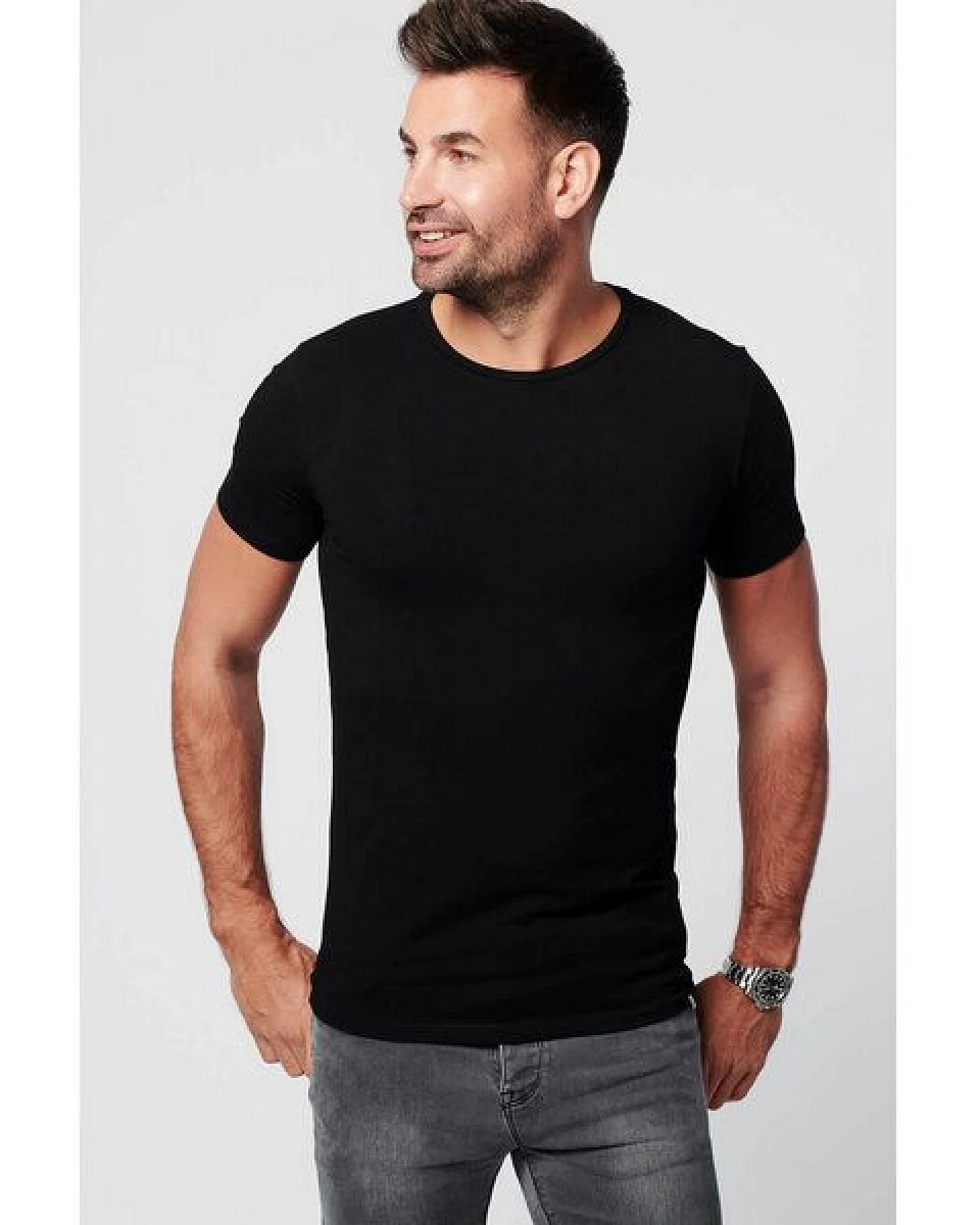 SKOT Fashion Nachhaltige T-Shirt 2-pack / Herren / O-neck / Weiß oder Schwarz – Ansicht 2