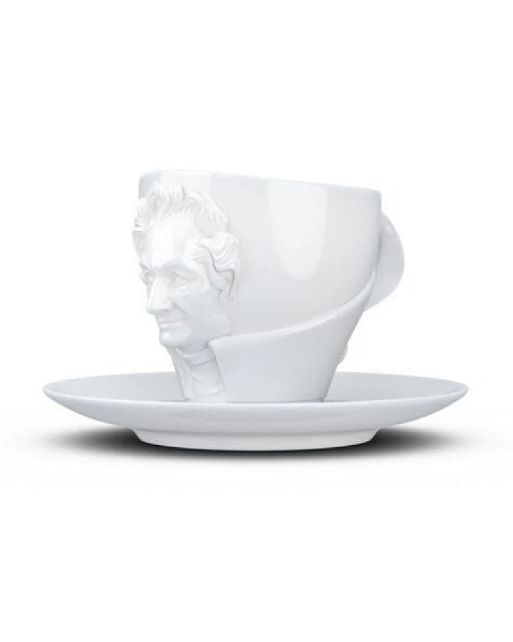 FIFTYEIGHT PRODUCTS Goethe Talent Porzellan Tasse mit Unterteller