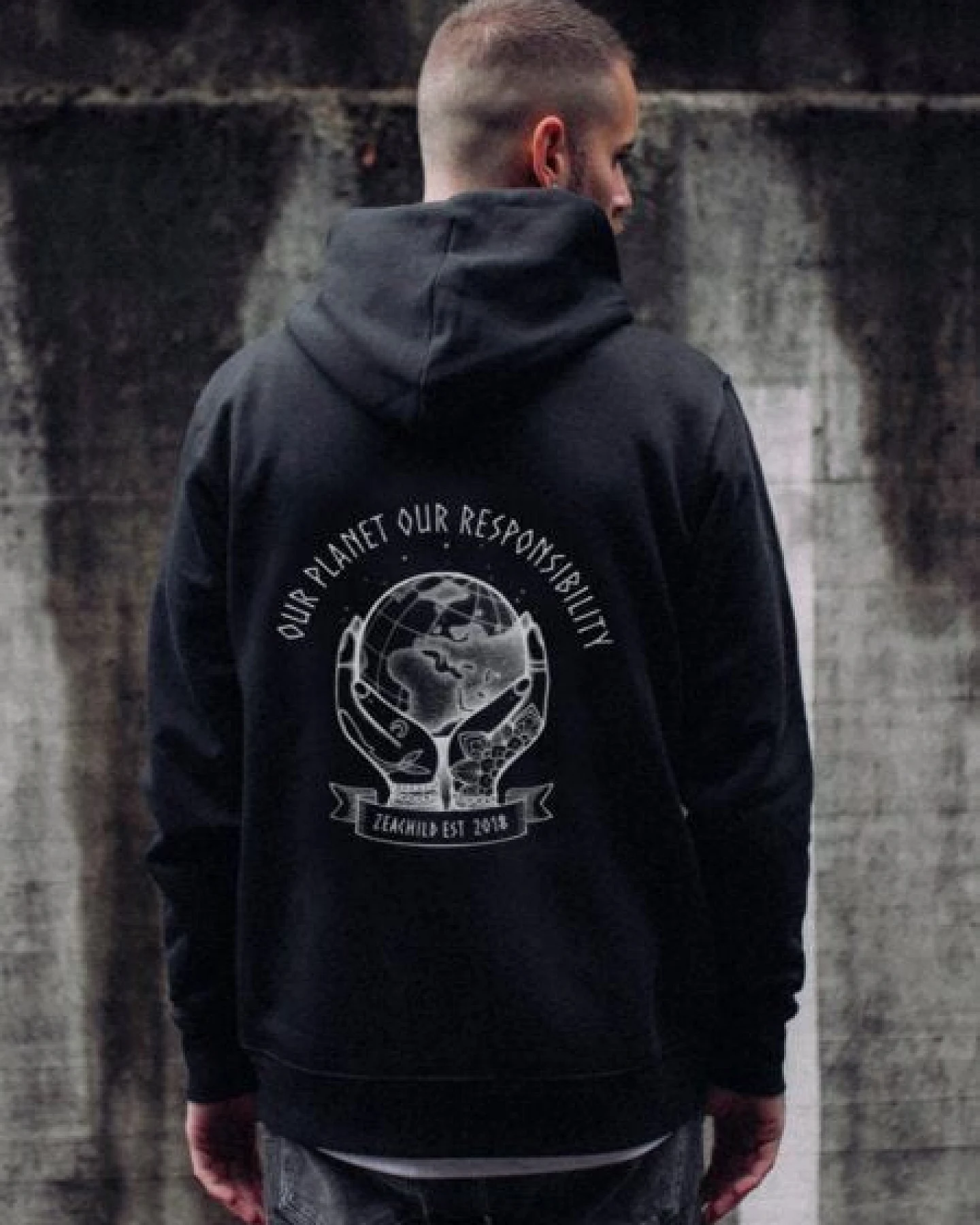 Zeachild Our Planet Zip Hoodie Unisex – Ansicht 4