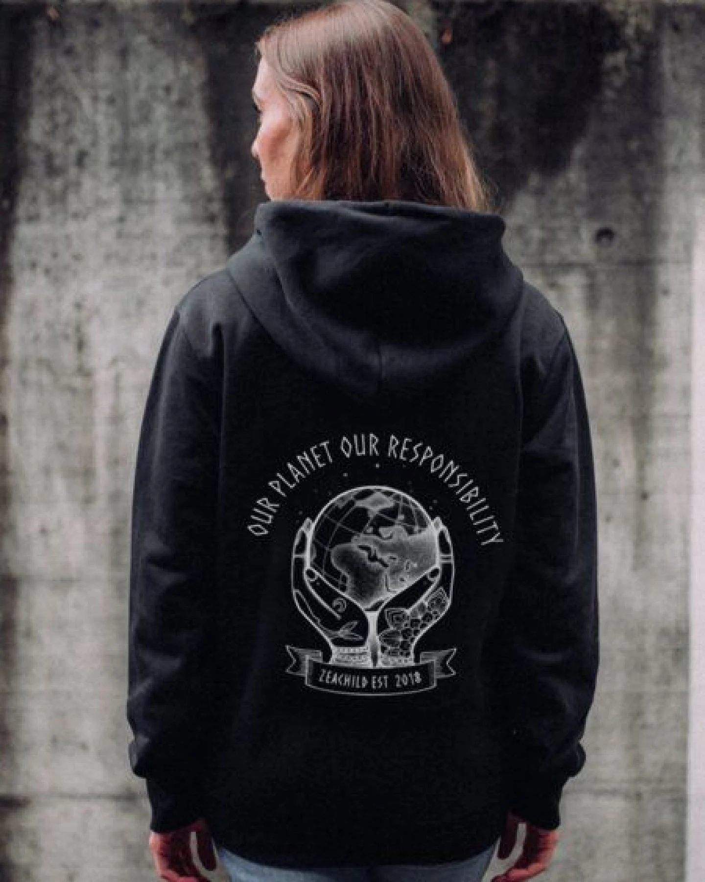 Zeachild Our Planet Zip Hoodie Unisex – Ansicht 2