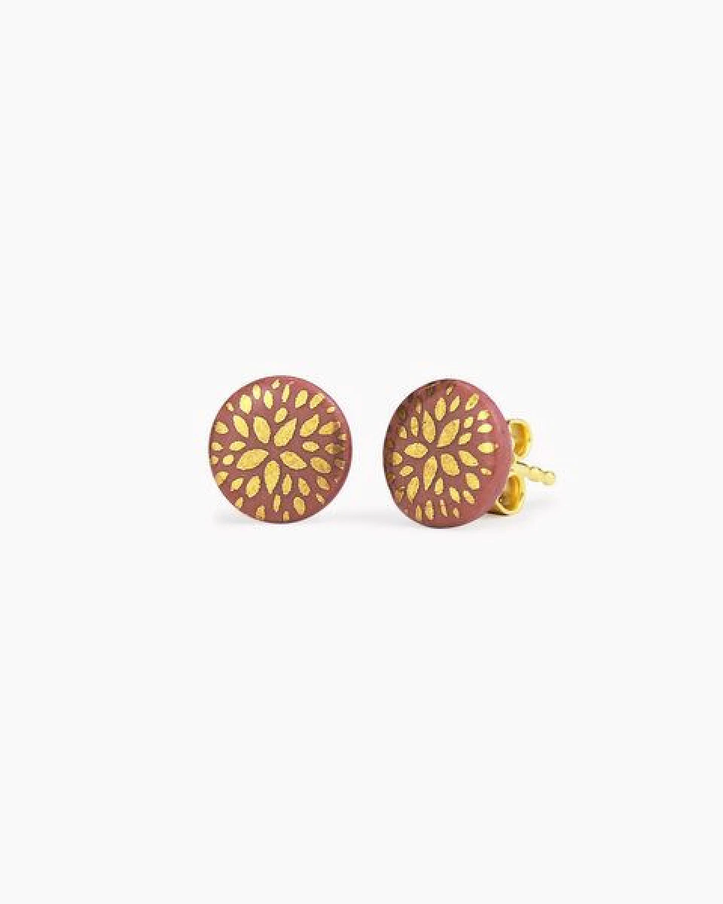 lille mus Porzellan-Ohrstecker BLUMENSTERN Porzellanschmuck – Ansicht 3
