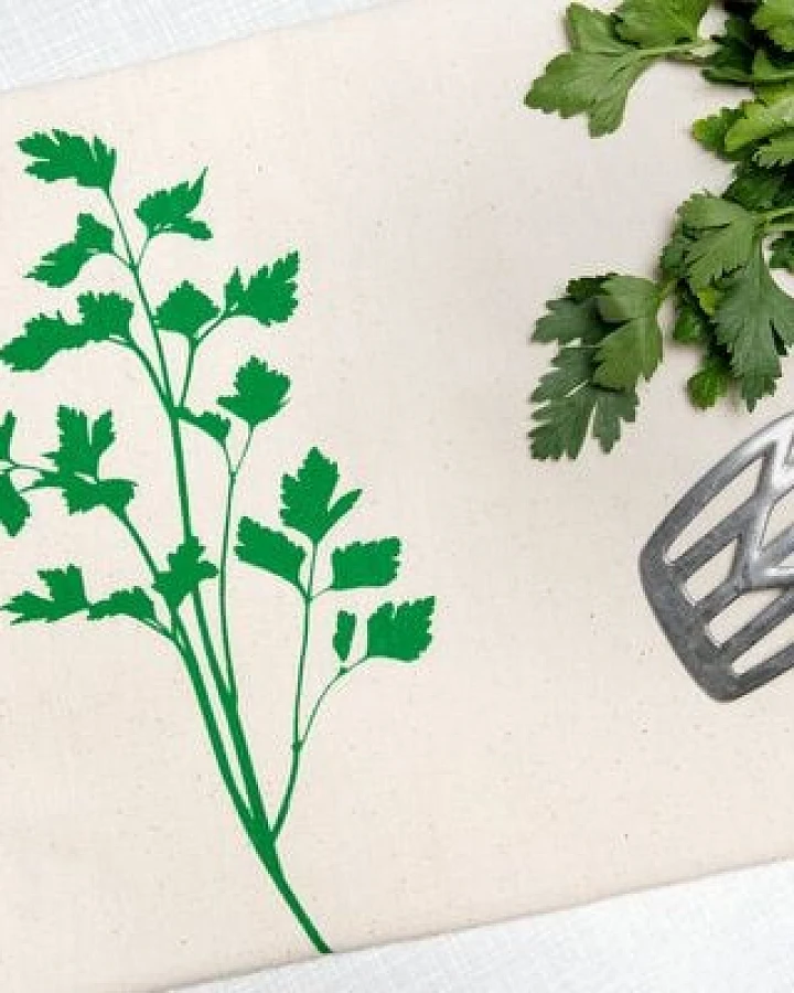 Hirschkind Bio- & Fair-Trade-Geschirrtuch 'Petersilie' naturfarben