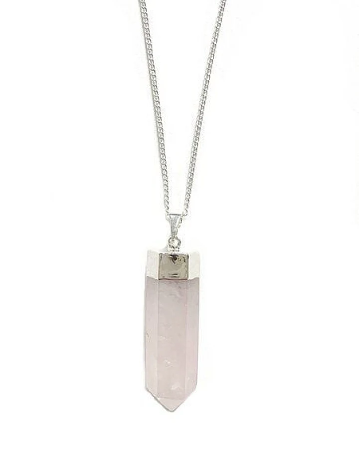 Rosenquarz Edelsteinkette von Crystal and Sage