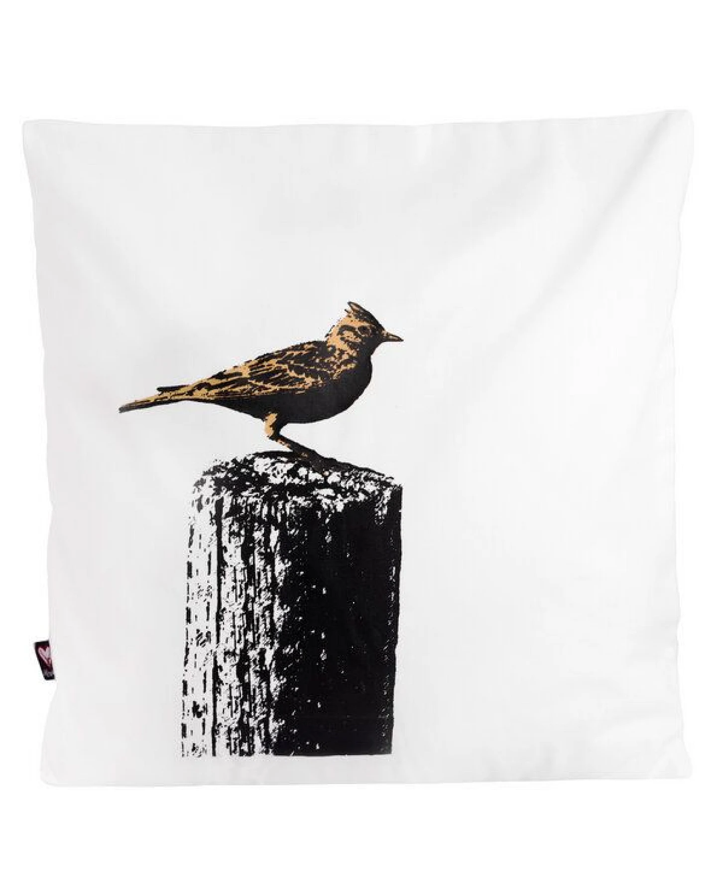 Hirschkind Bio-Kissenbezug 'Tempelhofer Feldlerche' weiß, 40*40cm – Ansicht 3