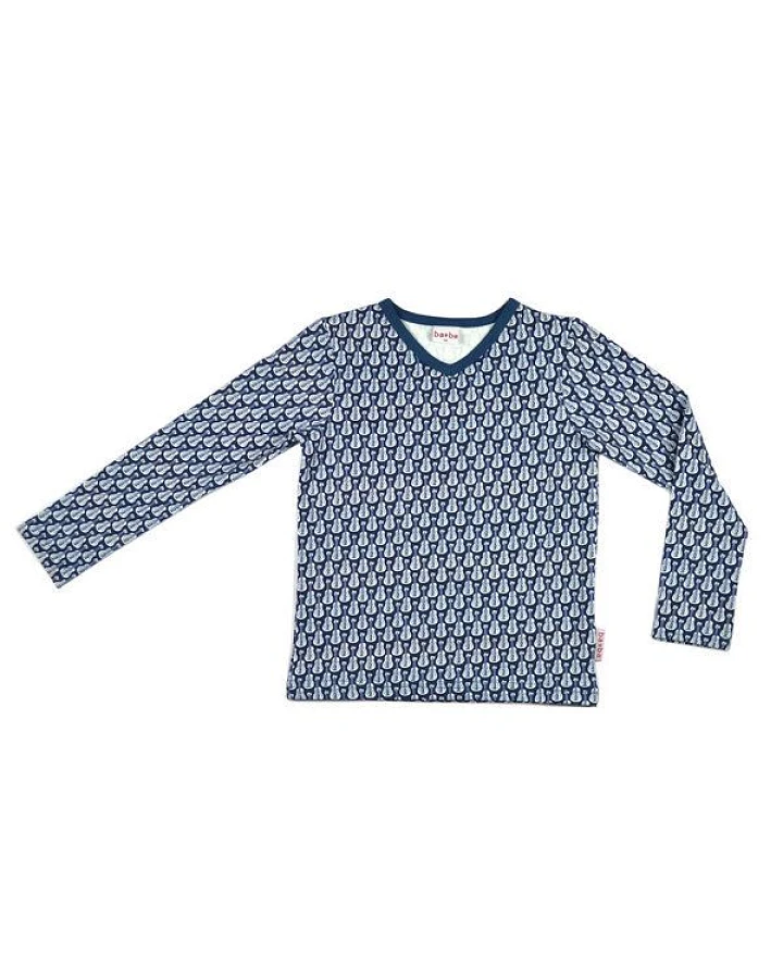 Baba Babywear Langarmshirt mit V-Ausschnitt und Gitarrenmotiv