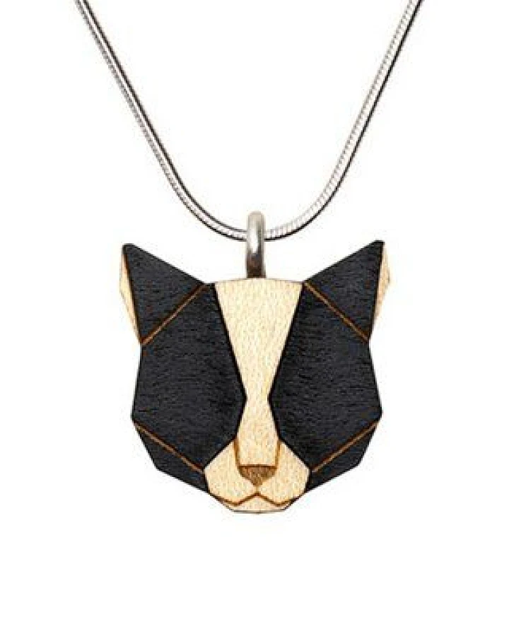 BeWooden Halskette Black Cat